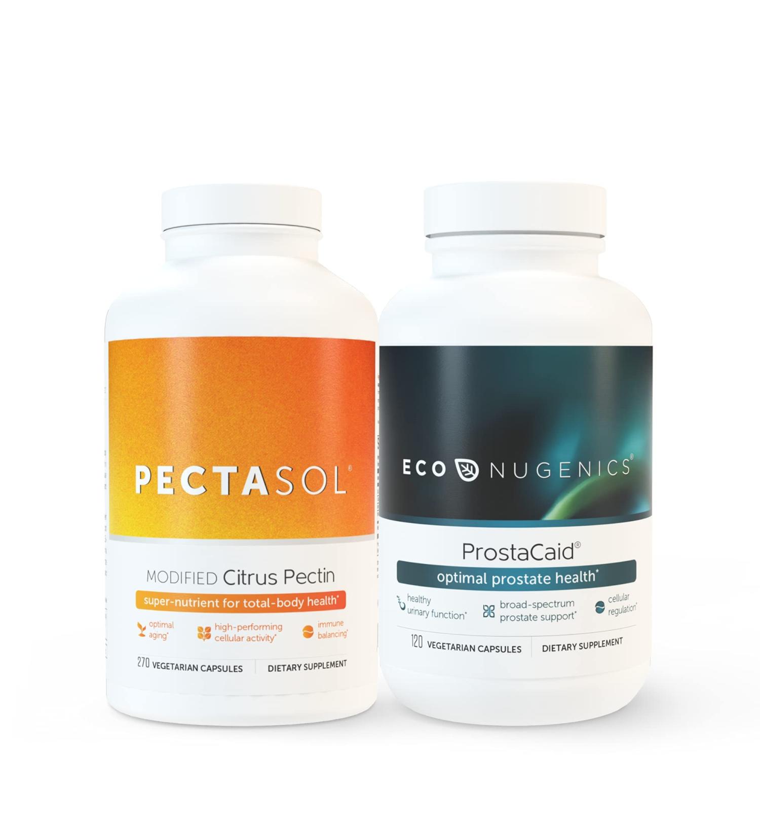 EcoNugenics Ultimate Prostate Health Supplement Bundle Includes 120 Capsules of ProstaCaid and 270 Capsules of Pectasol-C Modified Citrus Pectin - Immune Function & Prostate Support for Men - Buy Online on GoSupps.com