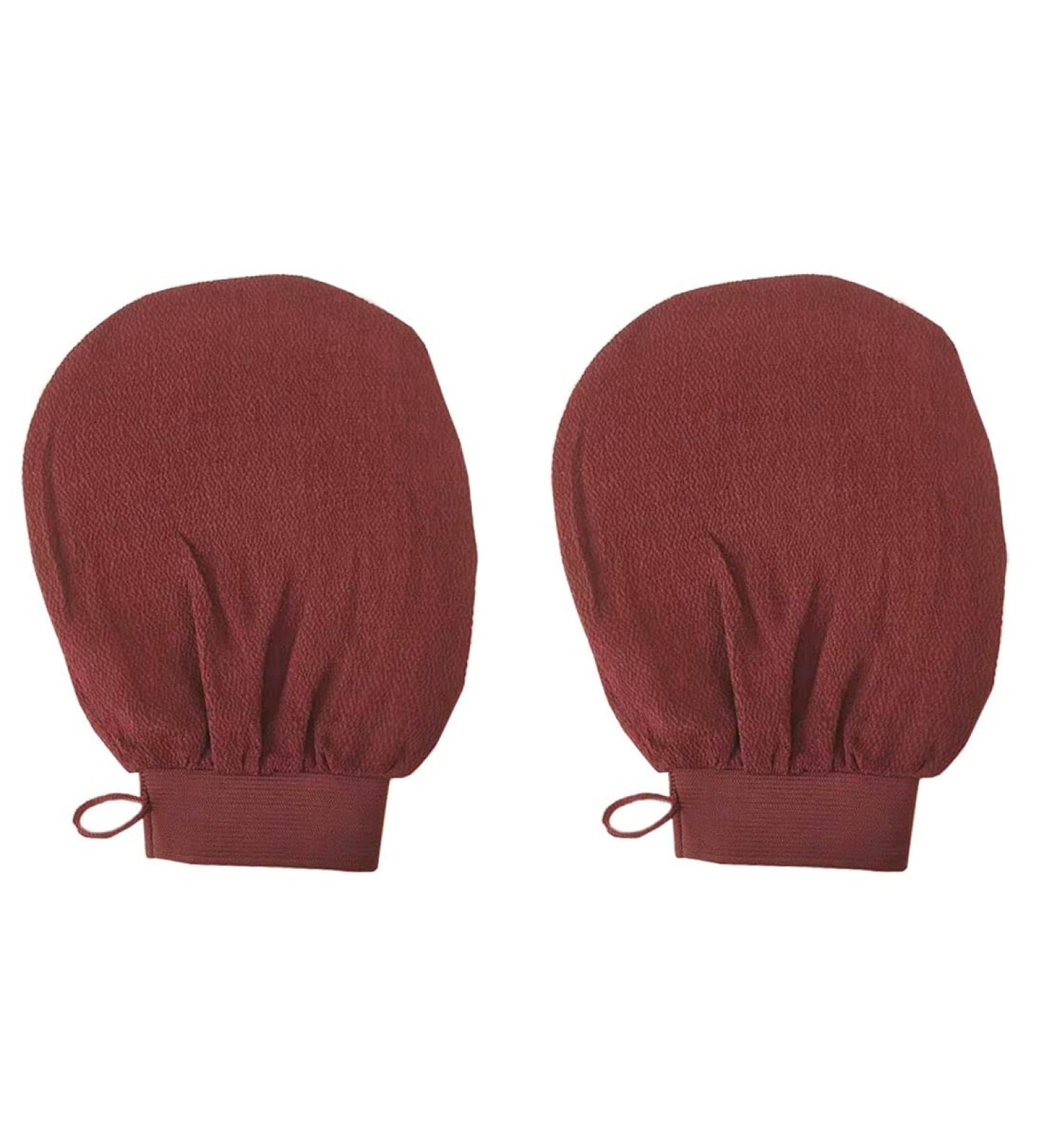 Exfoliating Mitt for Deep Skin Scrub - Best Shower Bath Tool for Women & Men | Luxury Body Exfoliator (Bronze - Buy Online on GoSupps.com