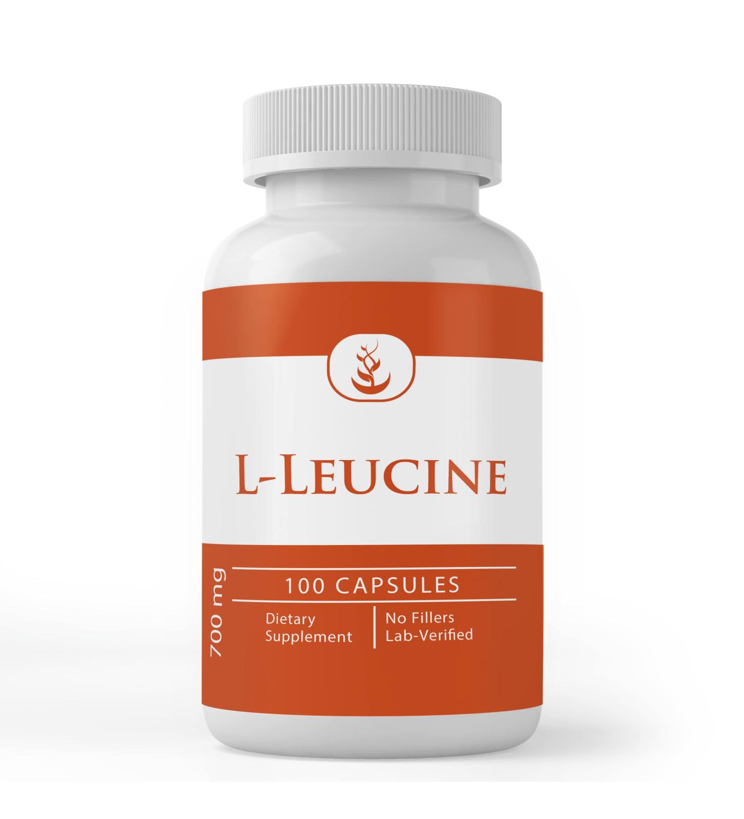 PURE ORIGINAL L-Leucine 100 Capsules - No Additives Lab Verified 100% Pure Ingredients for Optimal Health - Buy Online on GoSupps.com