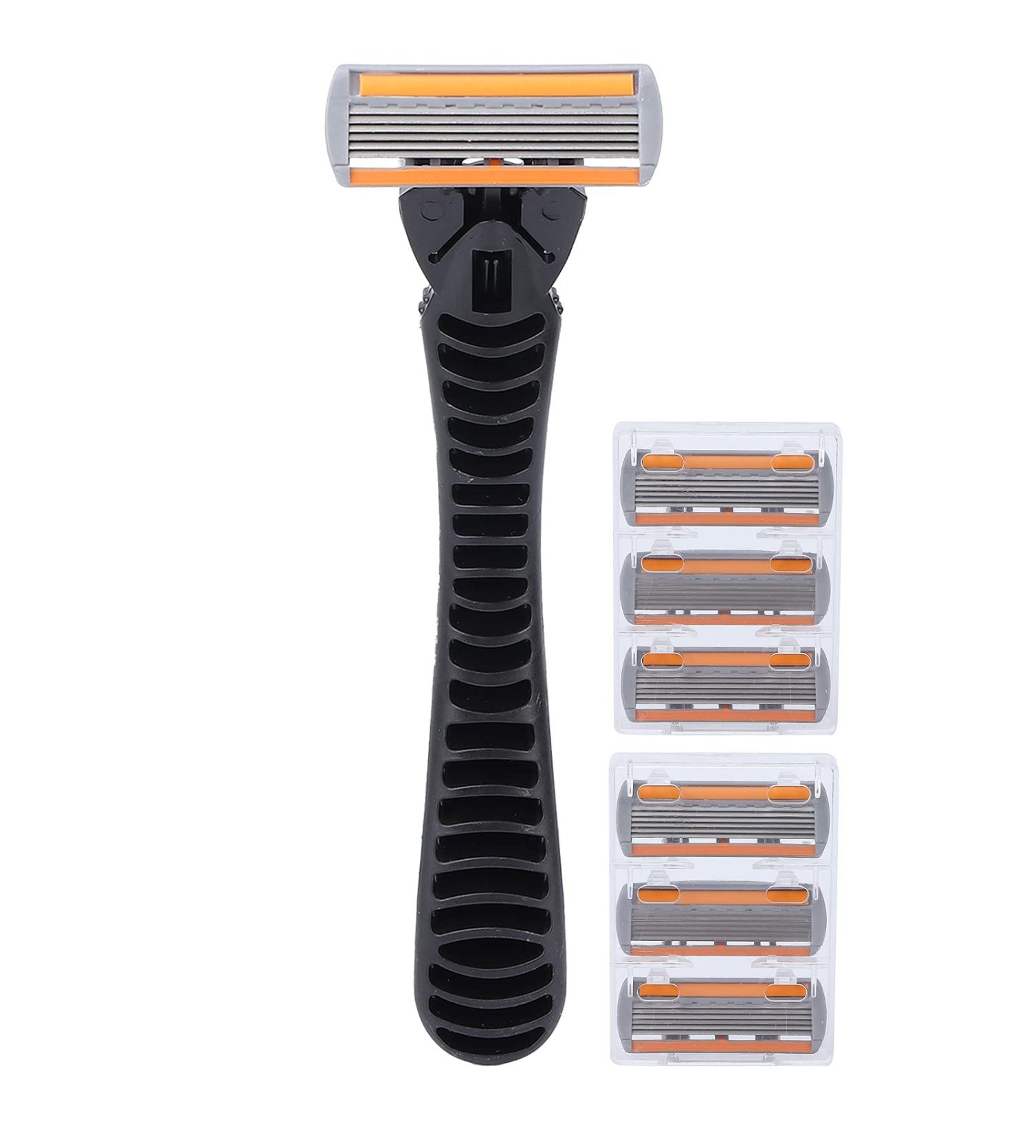 Buy Six Blade Razor - Dollar Shave Club Men's Razor with ABS Handle & Portable Stainless Steel Option - Best International Shipping - Buy Online on GoSupps.com
