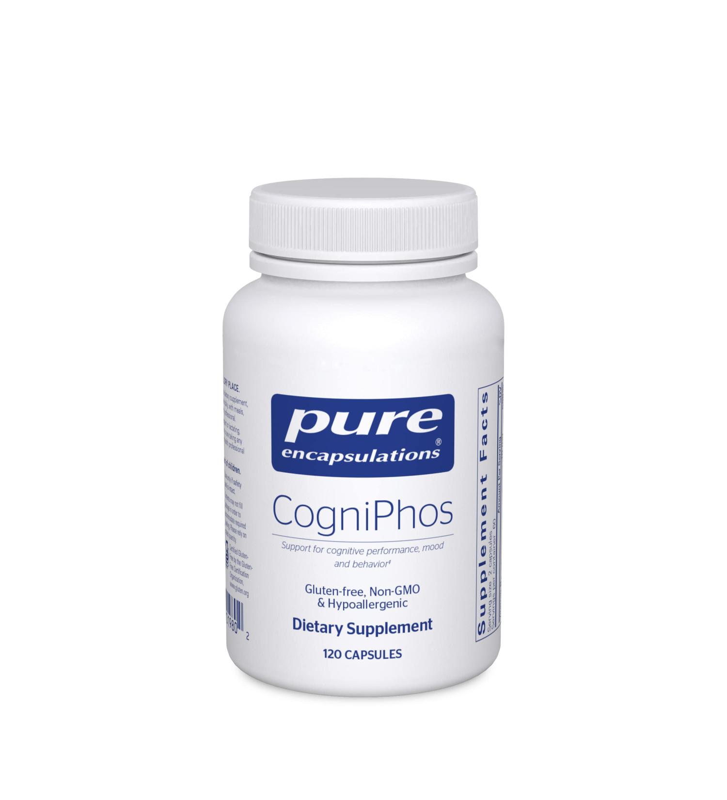 Pure Encapsulations CogniPhos | Neuronal Support for Cognitive Performance | 120 Capsules - Buy Online on GoSupps.com