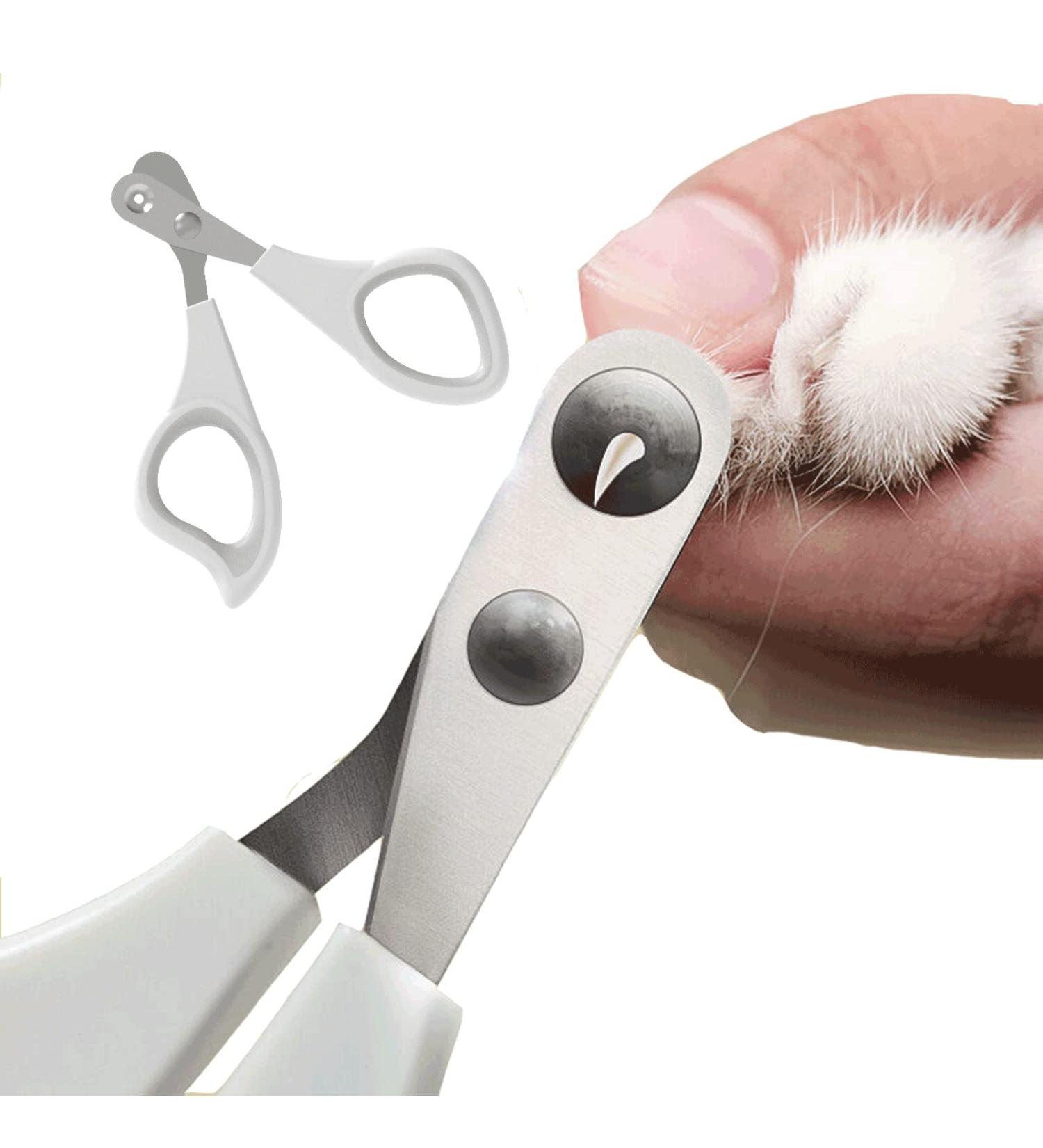 Trumoon Circular Cut Hole Cat Nail Clippers and Trimmers - Professional Grooming Tool for Hyperactive Cats - White-Grey - Buy Online on GoSupps.com