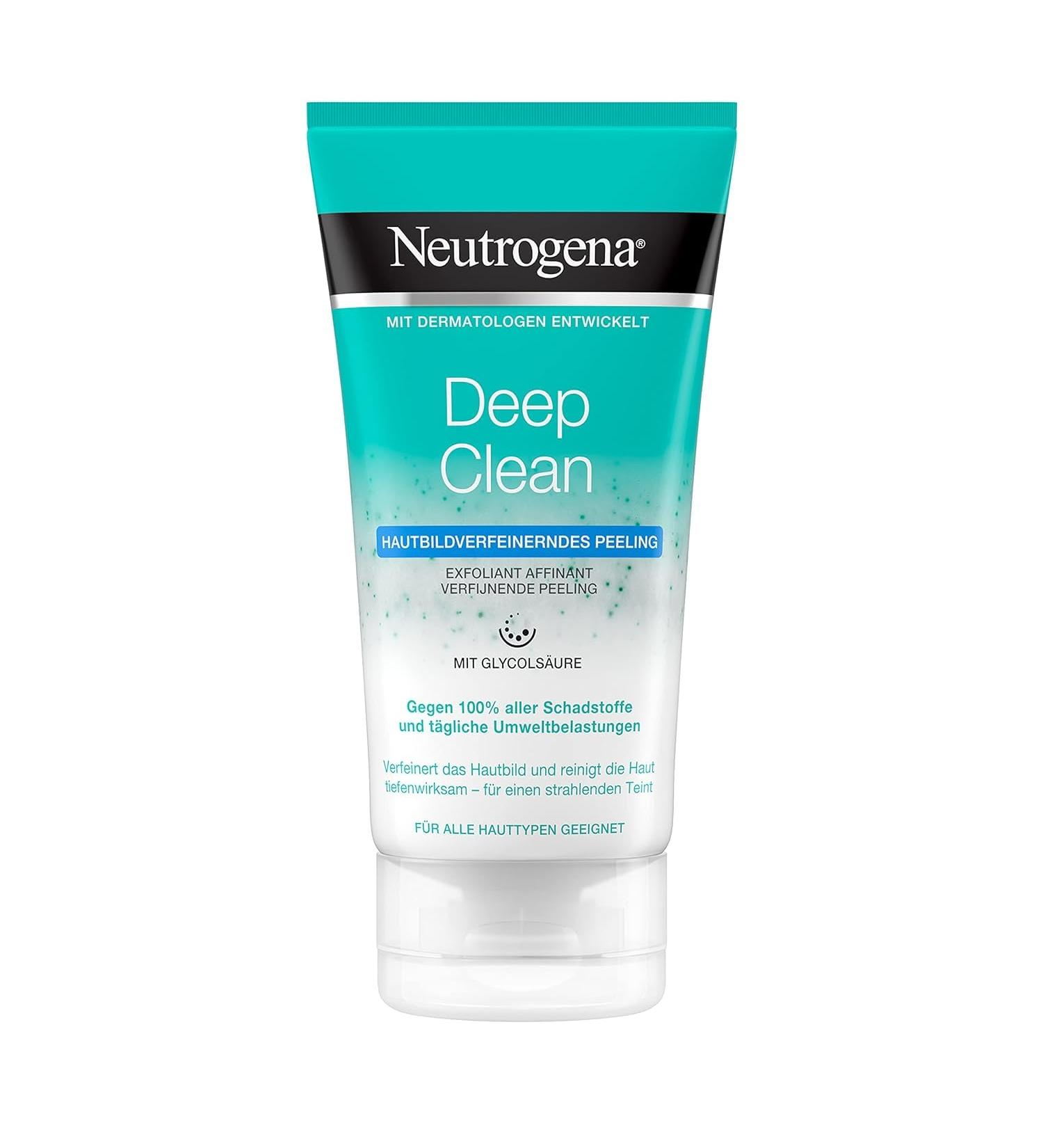 Buy Neutrogena Deep Clean Facial Cleanser with Glycolic Acid - Skin Refining Peeling for All Skin Types - 150ml (Pack of 1) - International Shipping Available - Buy Online on GoSupps.com