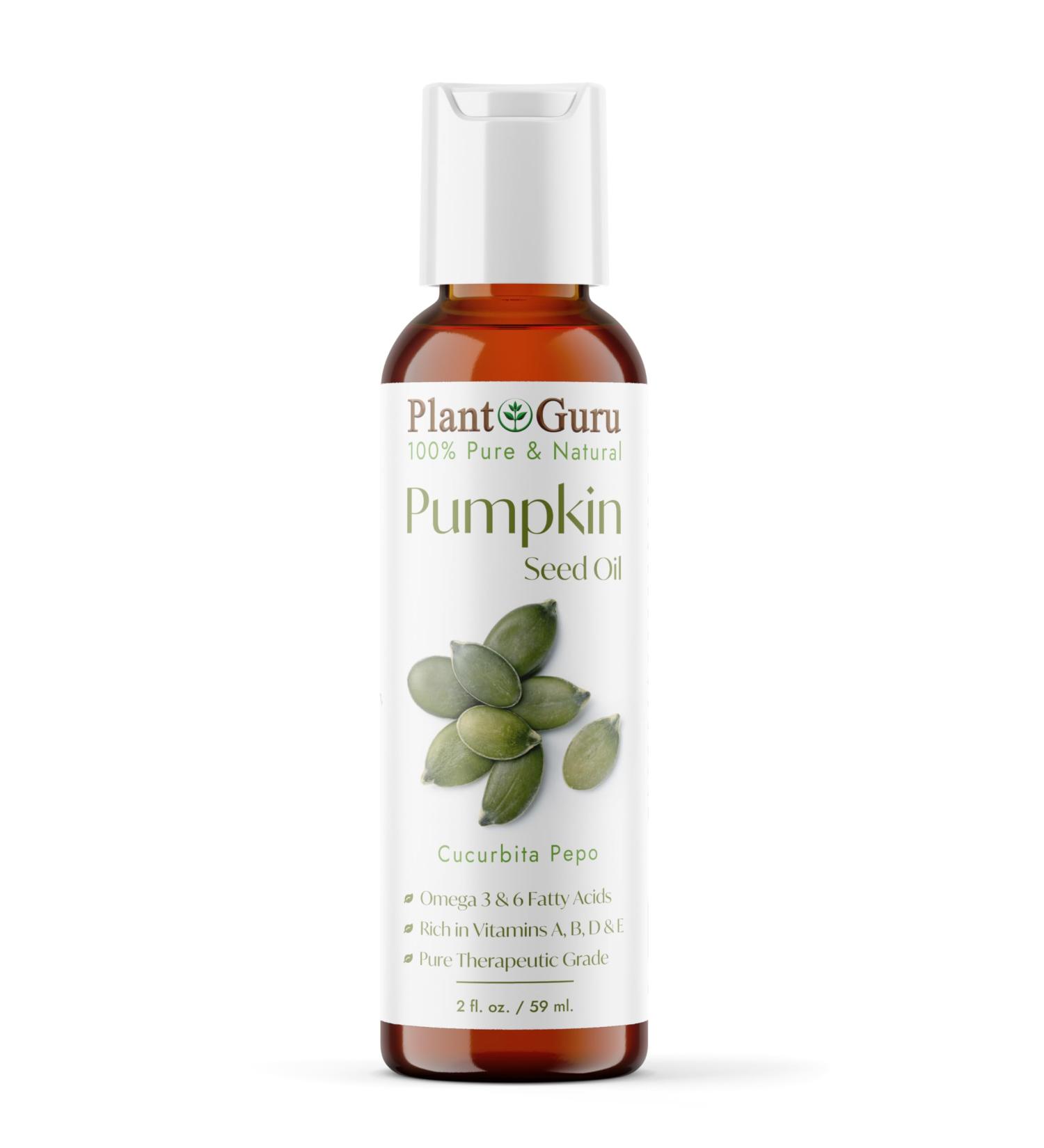 Pumpkin Seed Oil 2 oz. Virgin Unrefined Cold Pressed 100% Pure Natural - Skin Body And Face. Great for Aromatherapy & More!