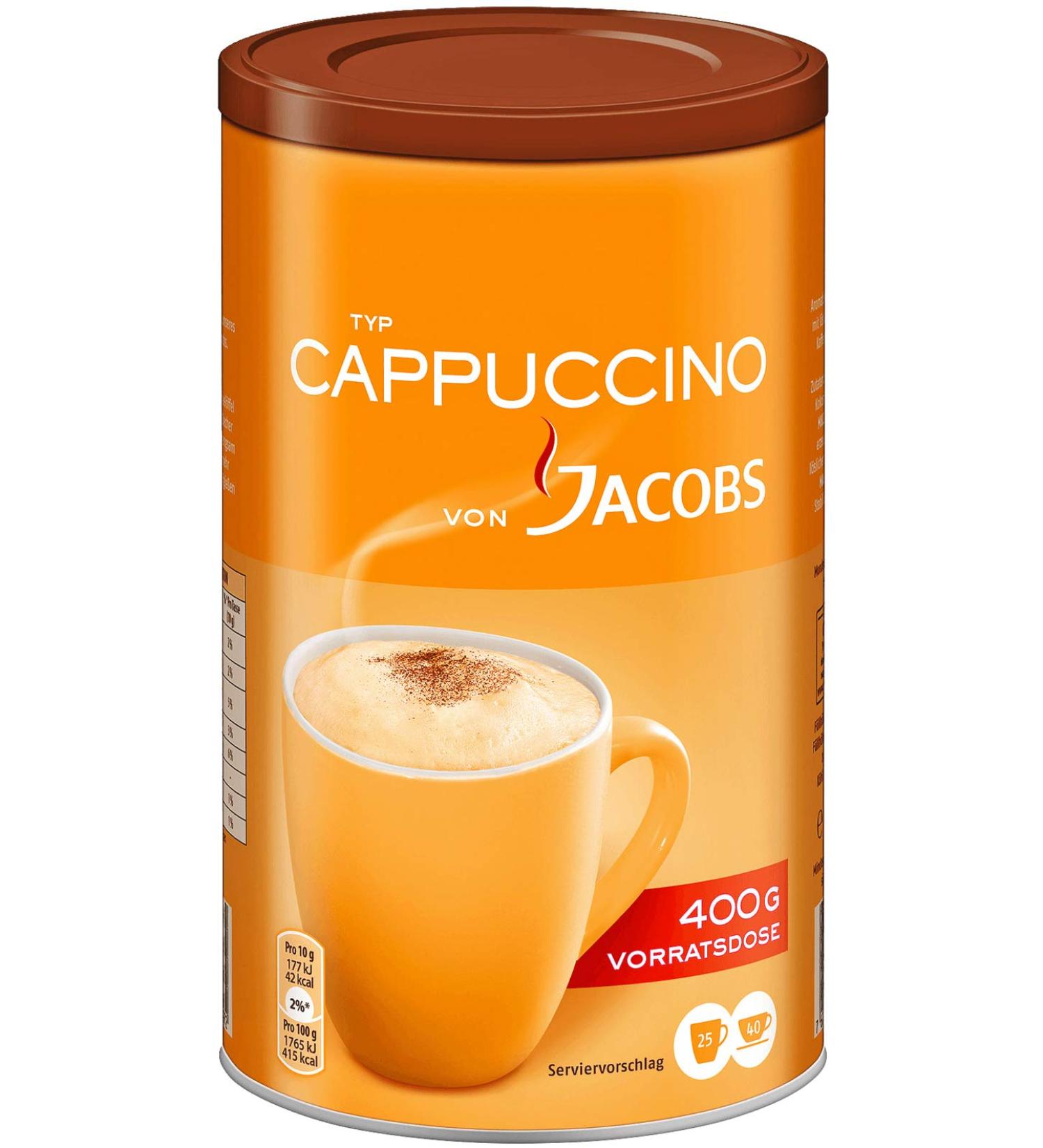 Buy Jacobs VON JACOBS Cappuccino 400g | Premium Coffee Specialties | International Shipping Available - Buy Online on GoSupps.com