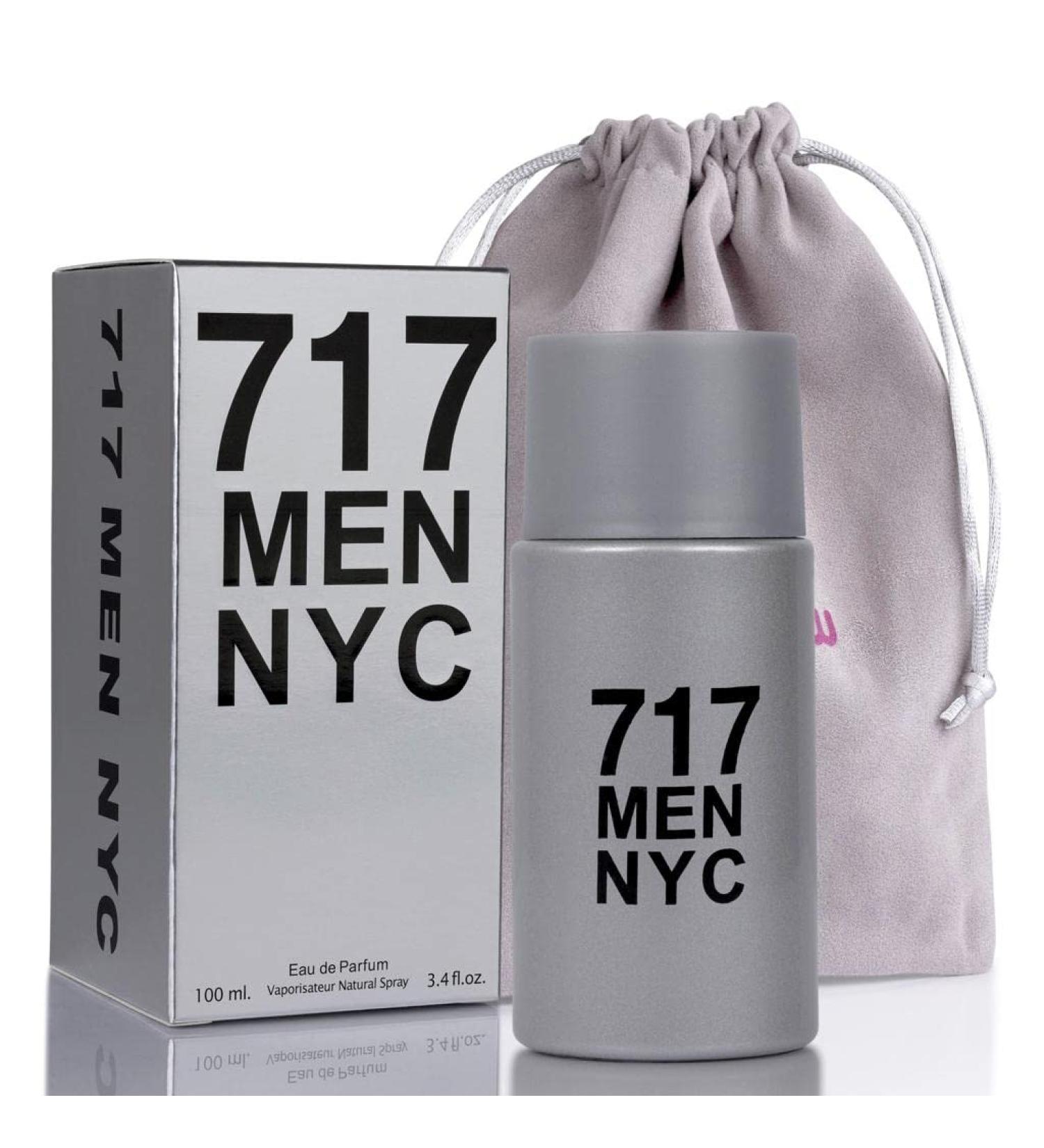 NovoGlow 717 Men NYC- 100ml/3.4 Fl Oz Eau De Parfum Spray - Long Lasting Citrusy Warm Spicy & Woody Fragrance Smell Fresh & Sporty All Day Includes Carrying Pouch Gift for Men for All Occasions - Buy Online on GoSupps.com