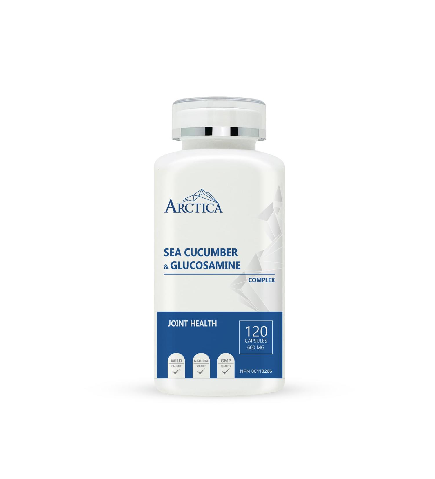 Arctica Food Sea cucumber & Glucosamine Complex Capsule Joint Health 600 mg 120 caps (1) - Buy Online on GoSupps.com