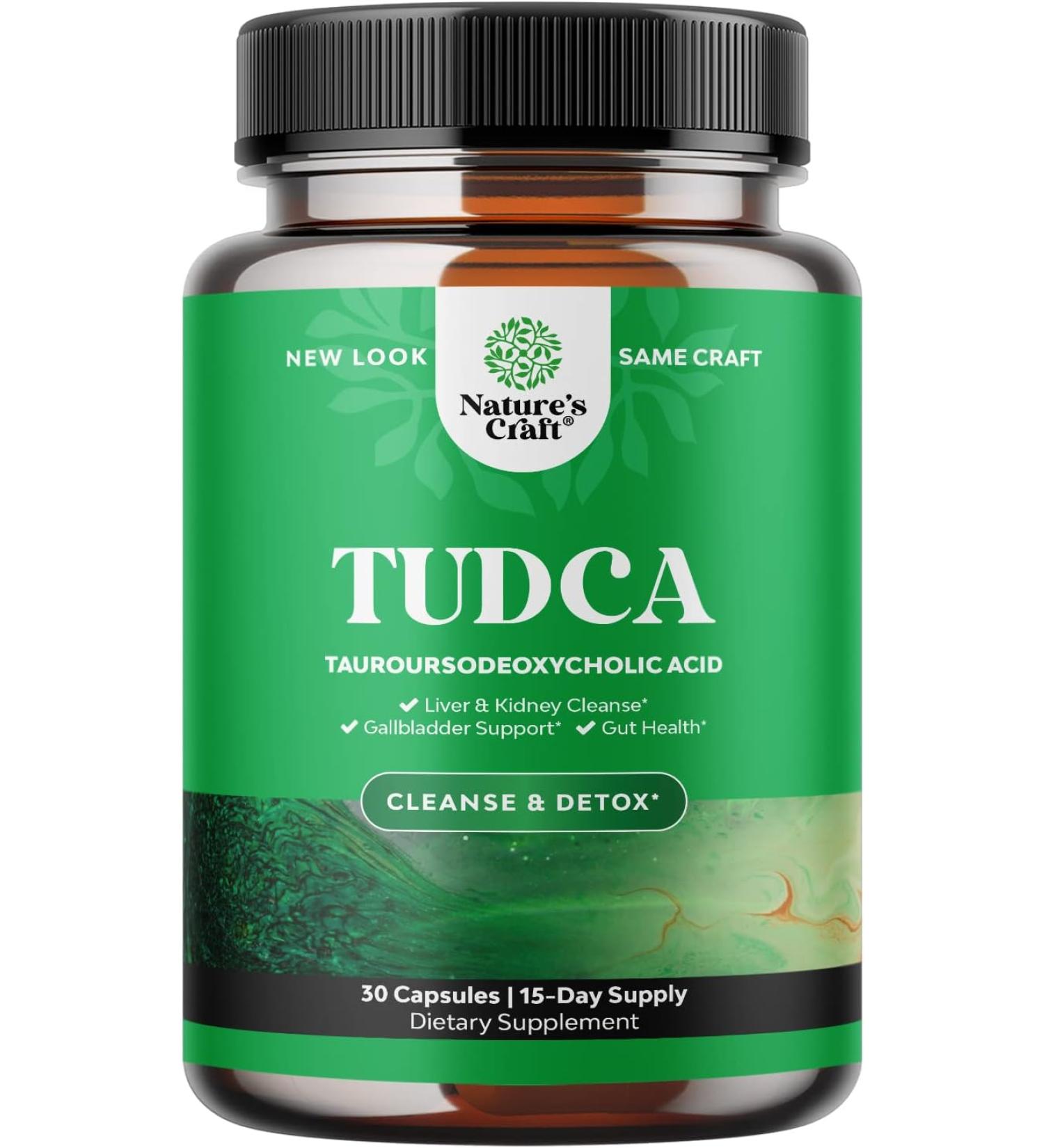 Natures Craft Advanced TUDCA Bile Salt Supplement - 30 Capsules - Buy Online on GoSupps.com