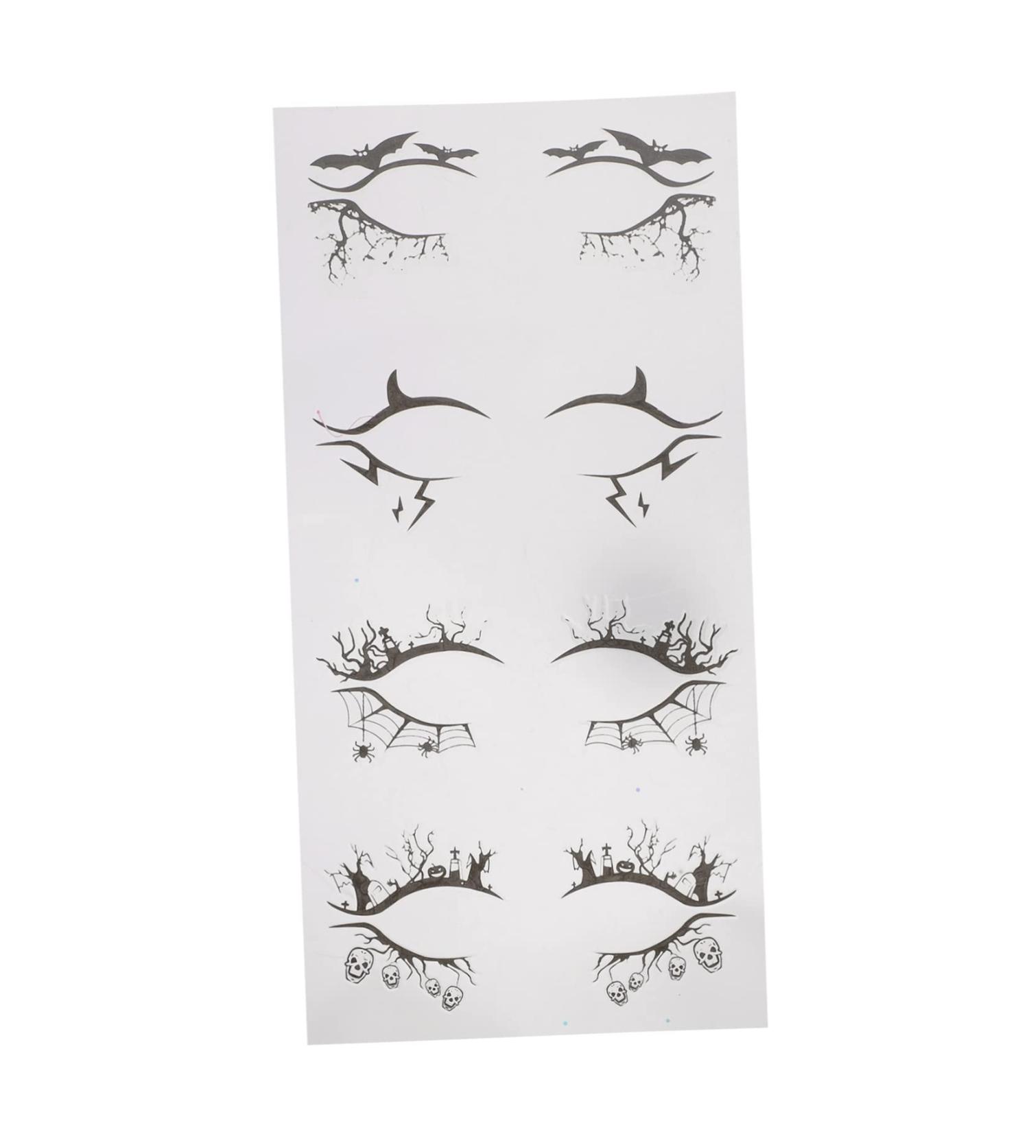 FOYTOKI 4 Pairs Halloween Eyeliner Stickers Festival Eyeshadow Sticker Face Stickers Halloween Stickers Pvc - Buy Online on GoSupps.com