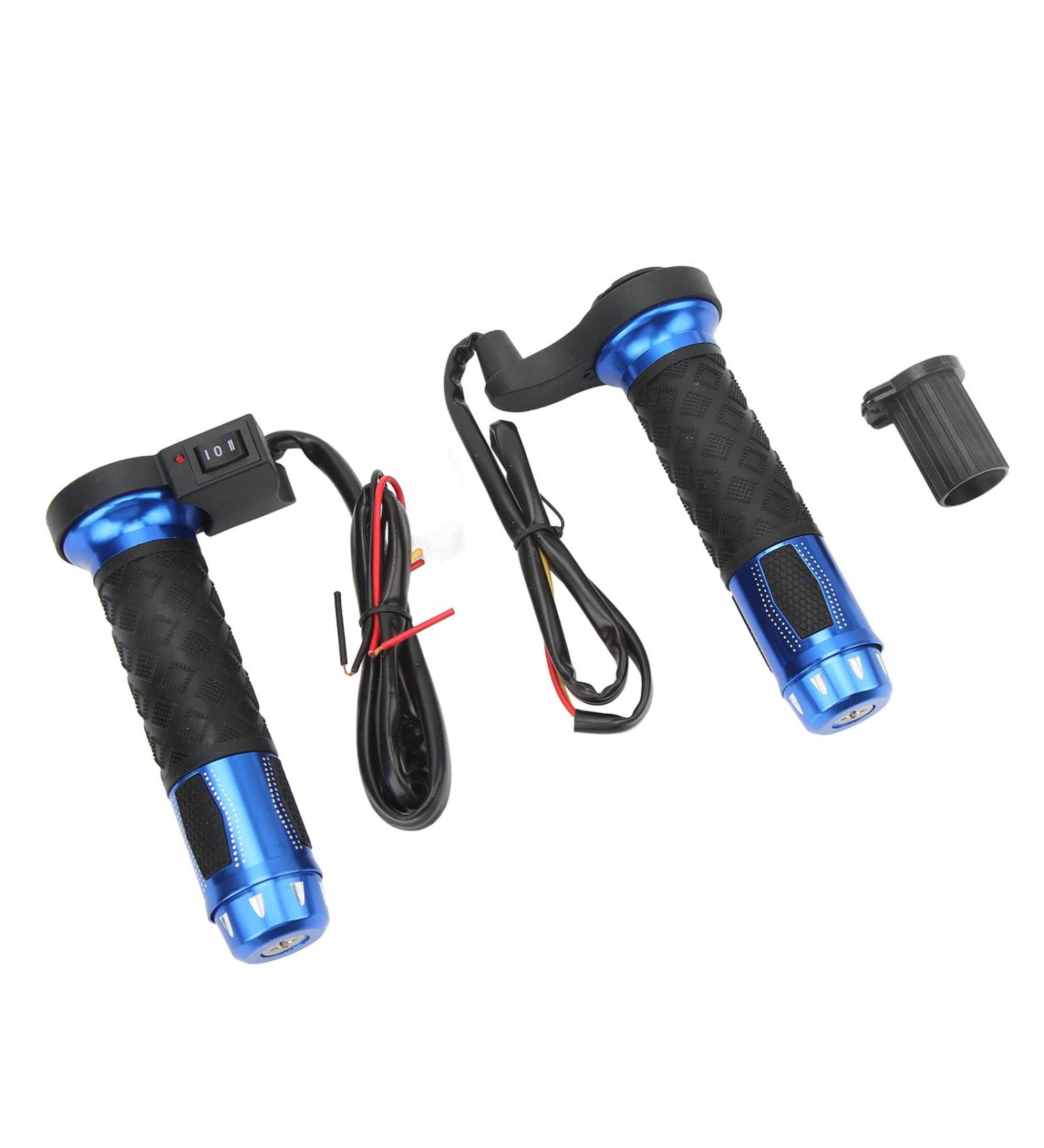 Jopwkuin Motorcycle Heated Grips - 1 Pair Blue Hand Grips (50-70 ) for Ultimate Riding Comfort - Buy Online on GoSupps.com