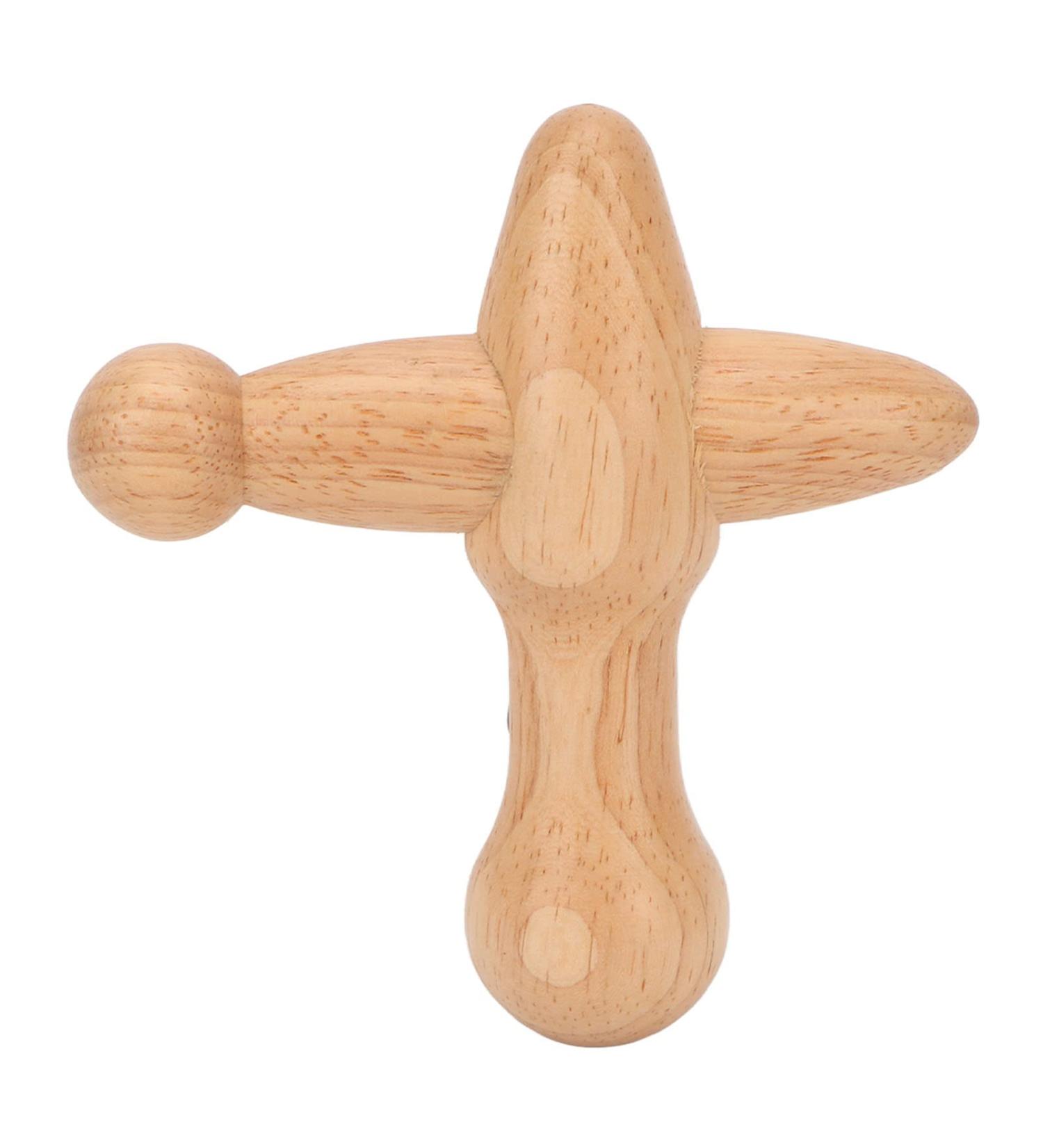 Fockety Cross-Shaped Wooden Trigger Point Massager | Lymphatic Drainage & Muscle Pain Relief Tool - Buy Online on GoSupps.com