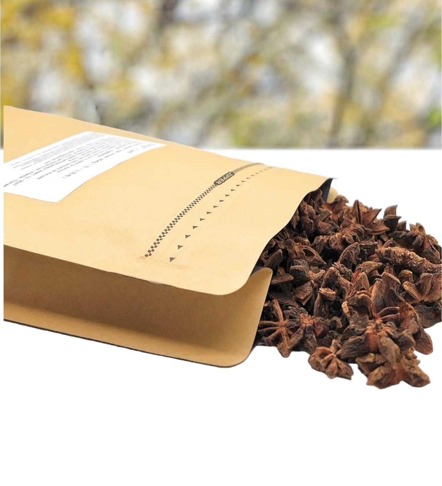 Herbal Cure - Illicium verum Chinese Star Anise 454g Ba Jiao - Perfect For Essential Oil - Aromatherapy - Spice - Product of China - Buy Online on GoSupps.com