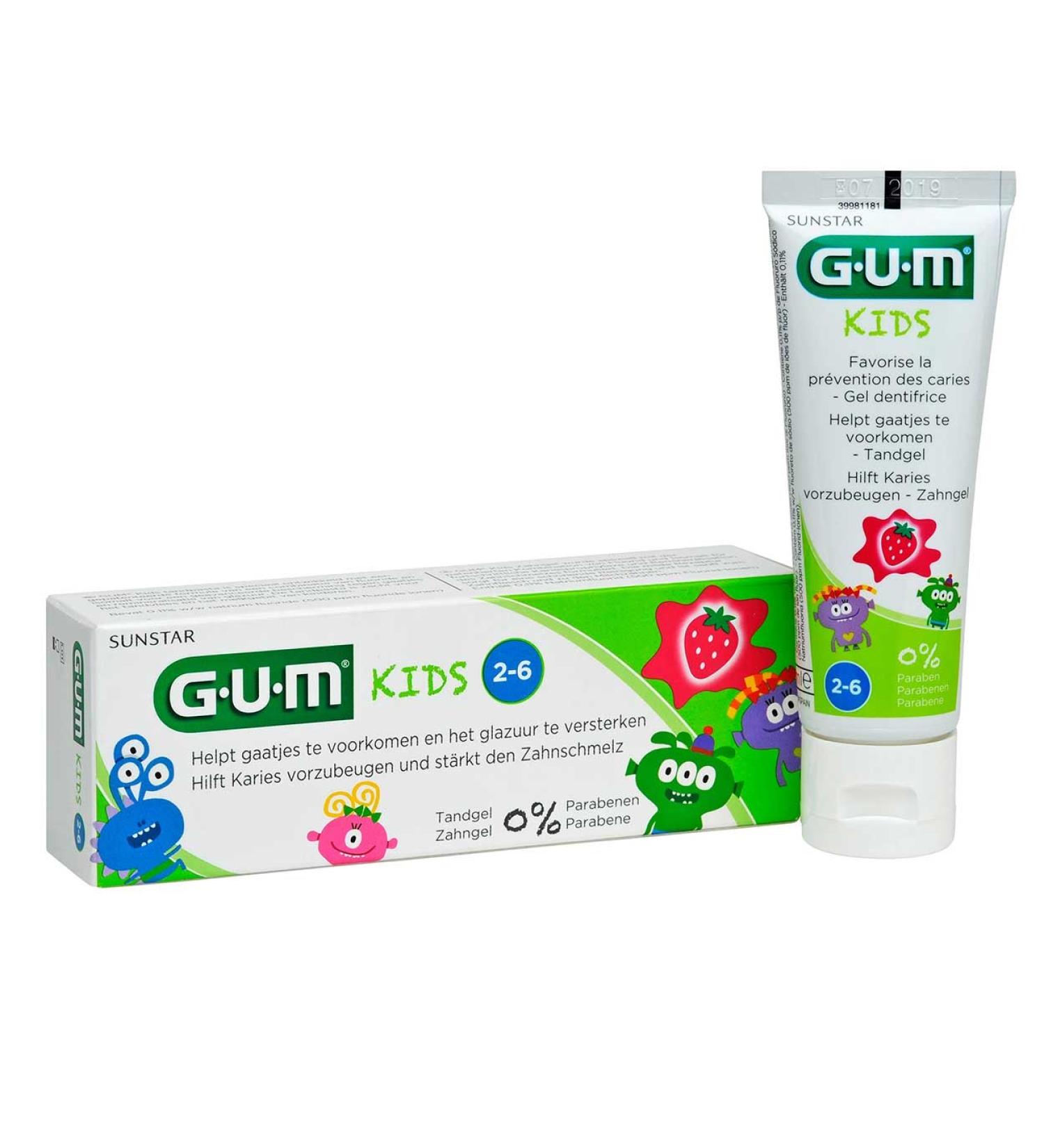 GUM Children's Tooth Gel 50 ml 5-pack (5x 50ml) for perfect children's dental care