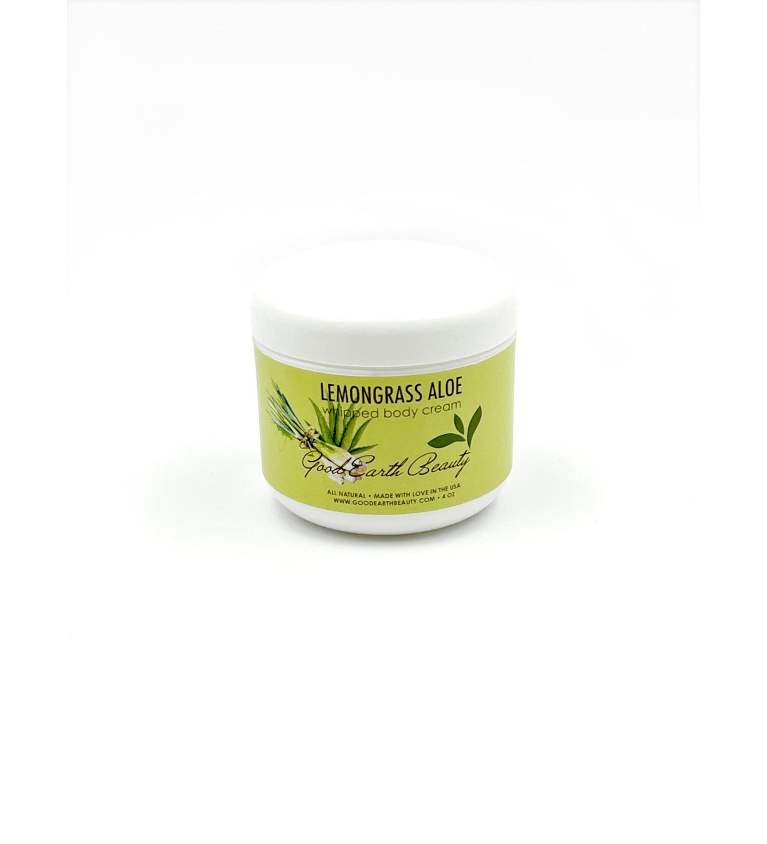 Good Earth Beauty Body Cream - Lemongrass Aloe - Natural - 4 Ounces
