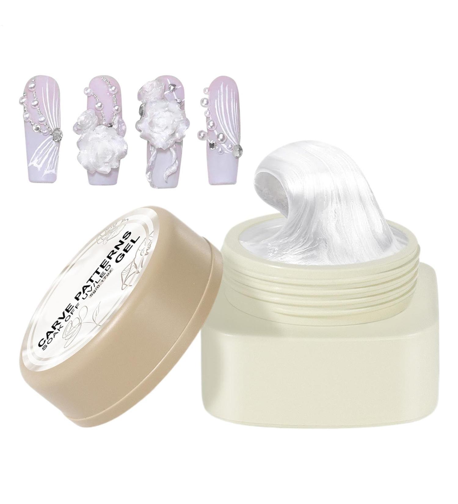  syayw Nail Glue Gel - Nail Tips Glue Gel | 3D Gel For Nails | Super Powerful Clear Nails | Press On False Nails | Multifunctional White Manicure Blocks - Buy Online on GoSupps.com