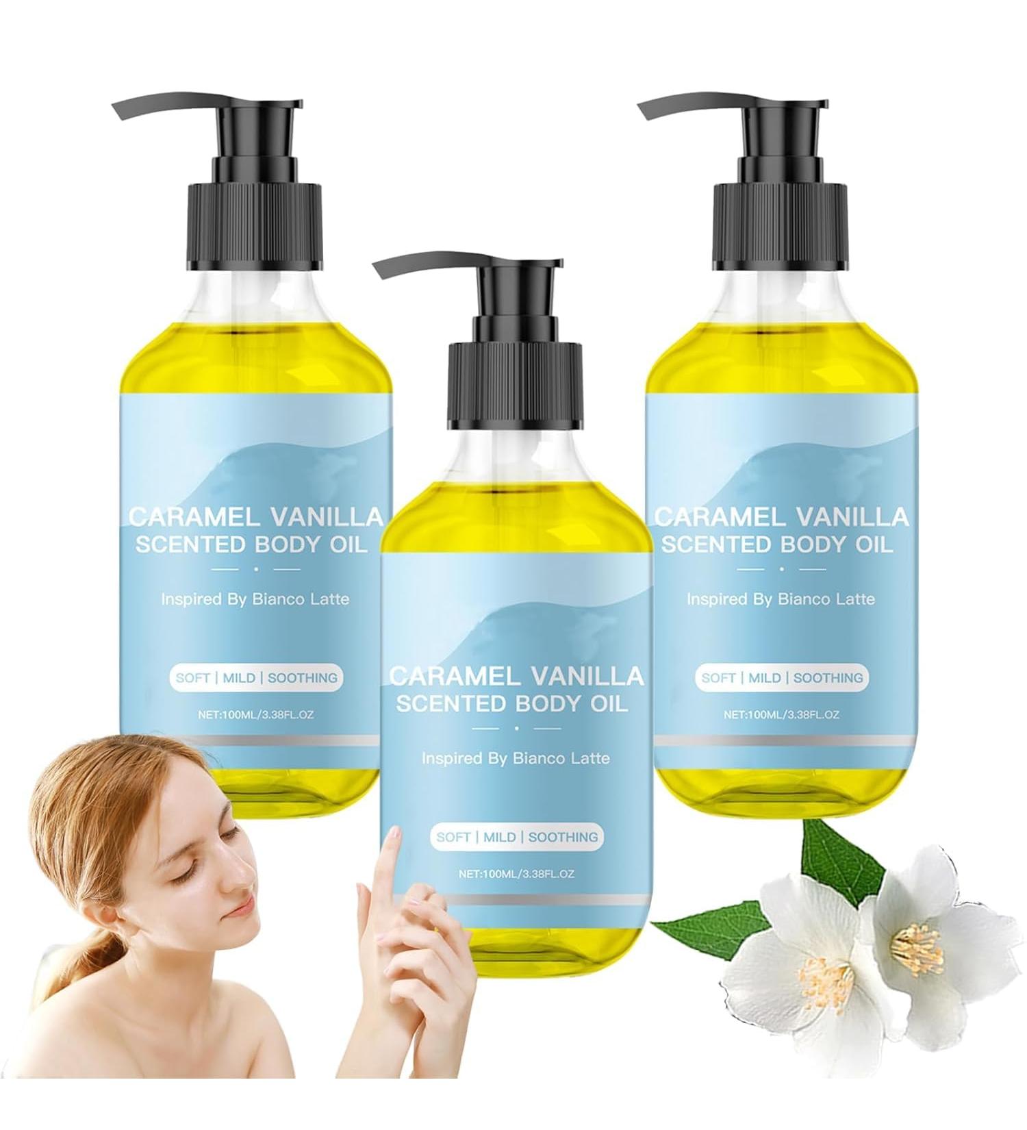 OHCVG Caramel Vanilla Body Oil Moisturizing and Hydrating Body Oil Caramel Vanilla Body Oil Massage Oil Natural Scented Body Oil for All Skin Types - Buy Online on GoSupps.com