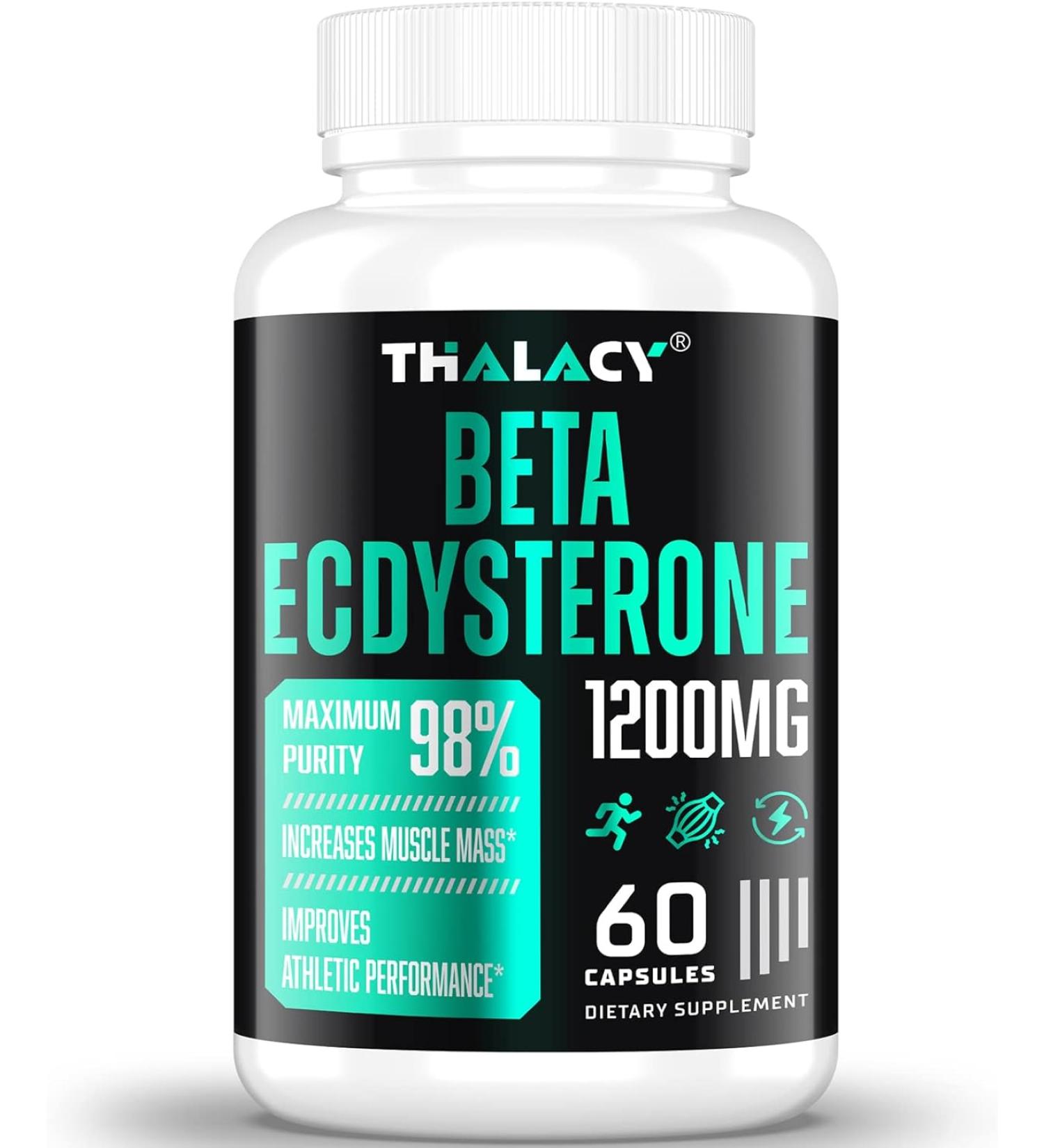 Premium Beta Ecdysterone Supplement 1200MG - 60 Capsules for Enhanced Performance - Buy Online on GoSupps.com