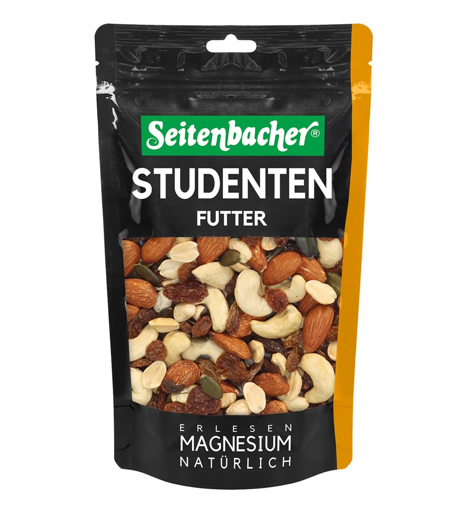 Seitenbacher Student Food Trail Mix 250g - Natural Unsalted Additive-Free Snack for Energizing on the Go - Buy Online on GoSupps.com