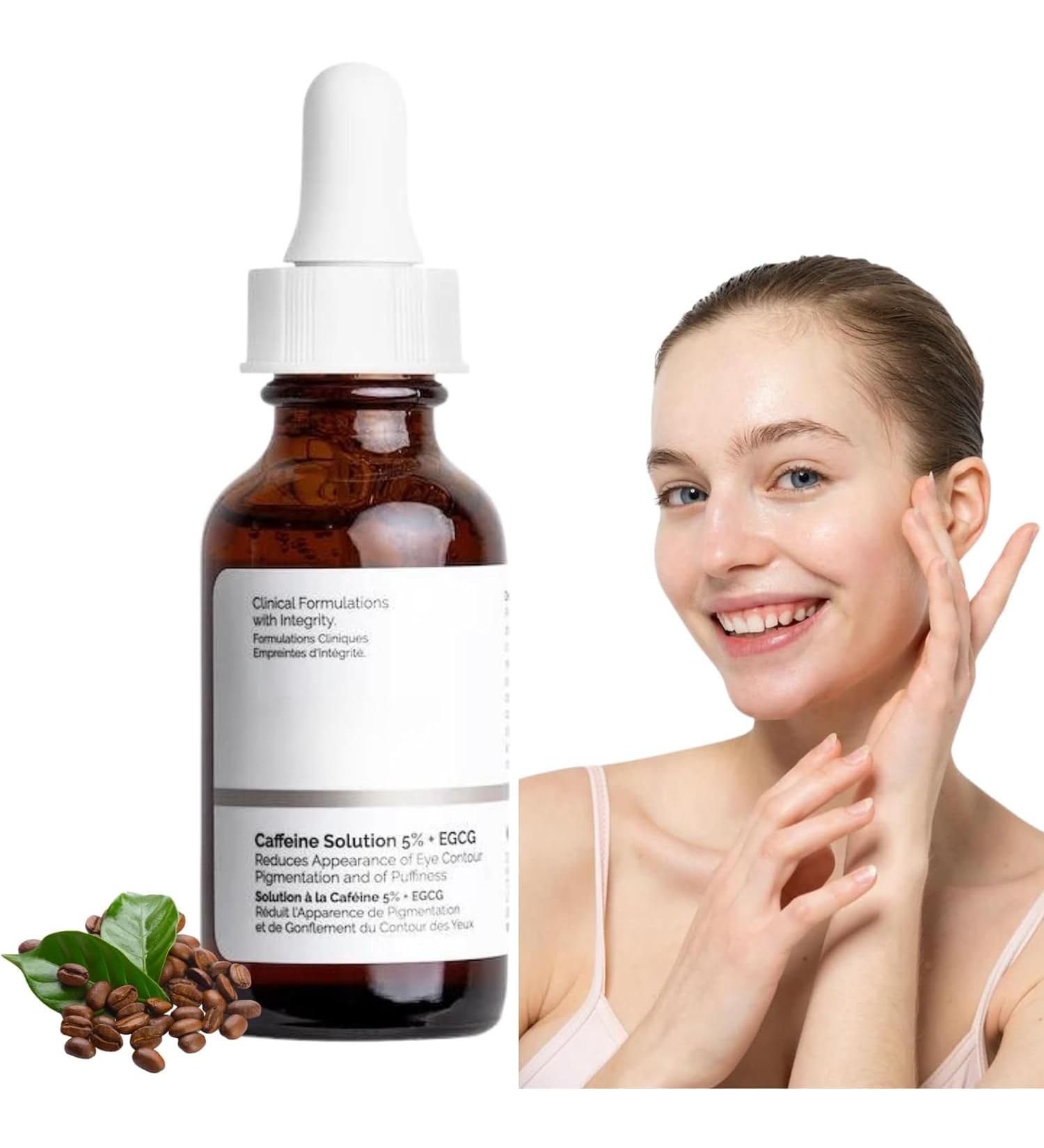 SEGMINISMART Caffeine Solution 5% + EGCG Caffeine Eye Serum Under Eye Cream for Reduce Circles and Puffy Eyes 30ml Caffeine Eye Cream for Anti Aging Wrinkle Eye Bags Removal Fade Fine Lines - Buy Online on GoSupps.com