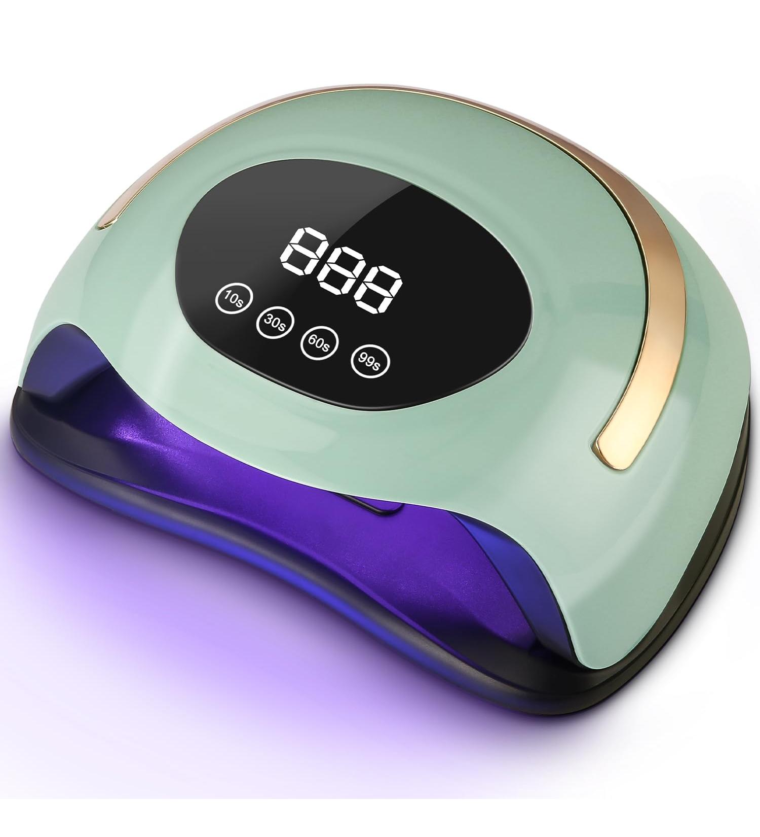 Zawaer LED UV Nail Lamp - Professional Fast Dry Gel Nail Dryer with 4 Timers LCD Display & Car Sensor - Perfect for Home & Salon Manicures - Buy Online on GoSupps.com