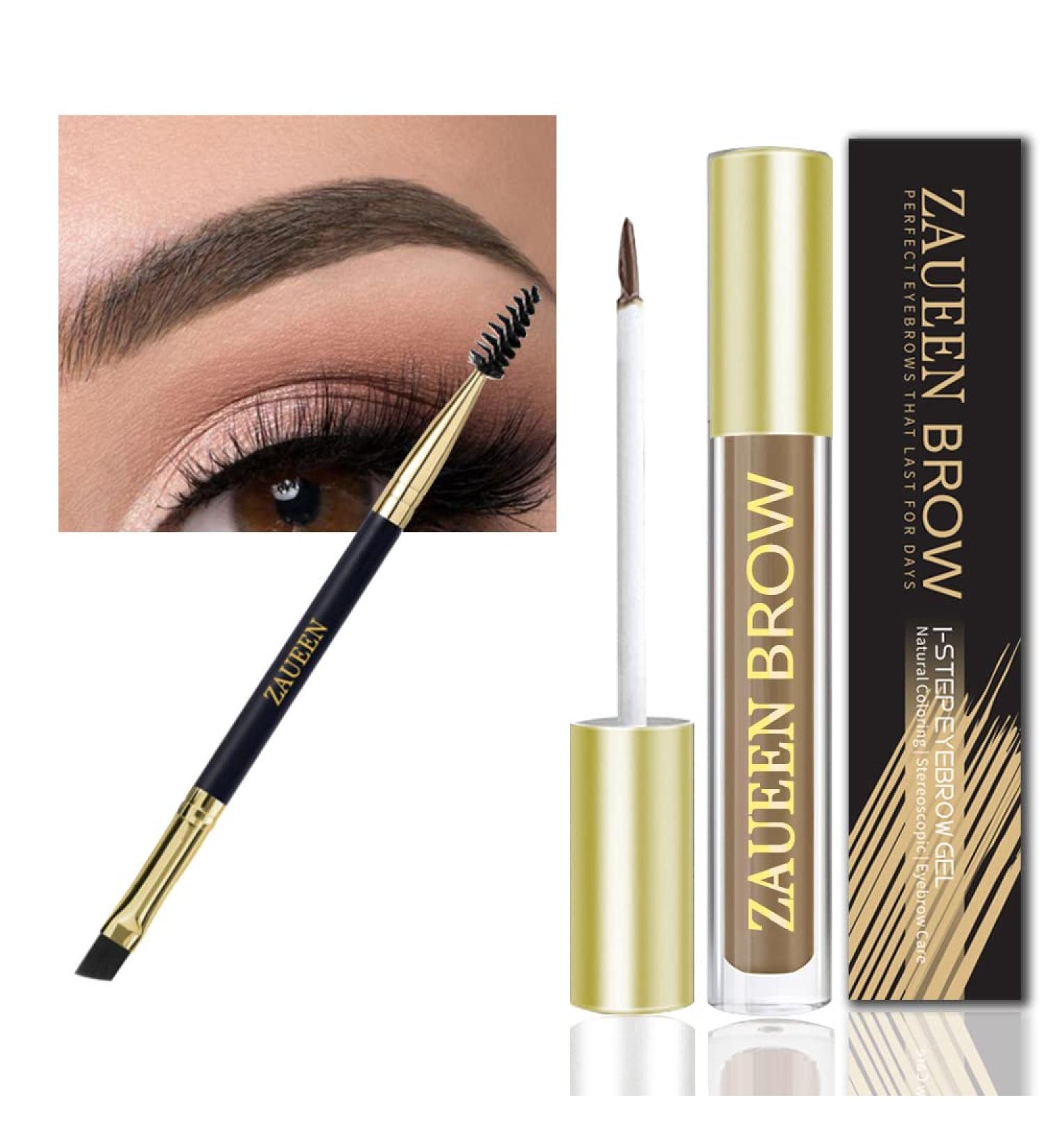 48-Hour Waterproof Eyebrow Gel - Long-Lasting Natural Brow Setter with Brush - Anti-Discoloration Formula (Brunette 5G) - Buy Online on GoSupps.com
