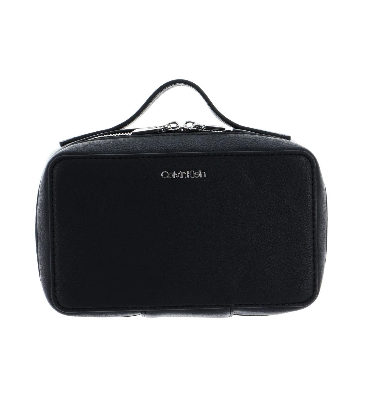 Buy Calvin Klein Women's CK Must Cosmetic Pouch & Travel Tri-Fold Wallet - Black | International Shipping Available - Buy Online on GoSupps.com