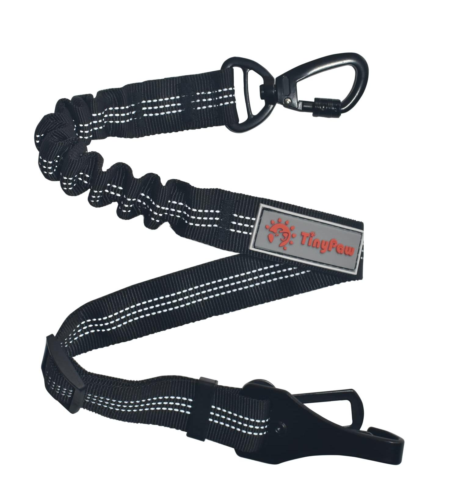 TinyPaw Dog Car Seat Belt - Adjustable Anti-Shock Sturdy Carabiner & Isofix for Safe Travel - Buy Online on GoSupps.com