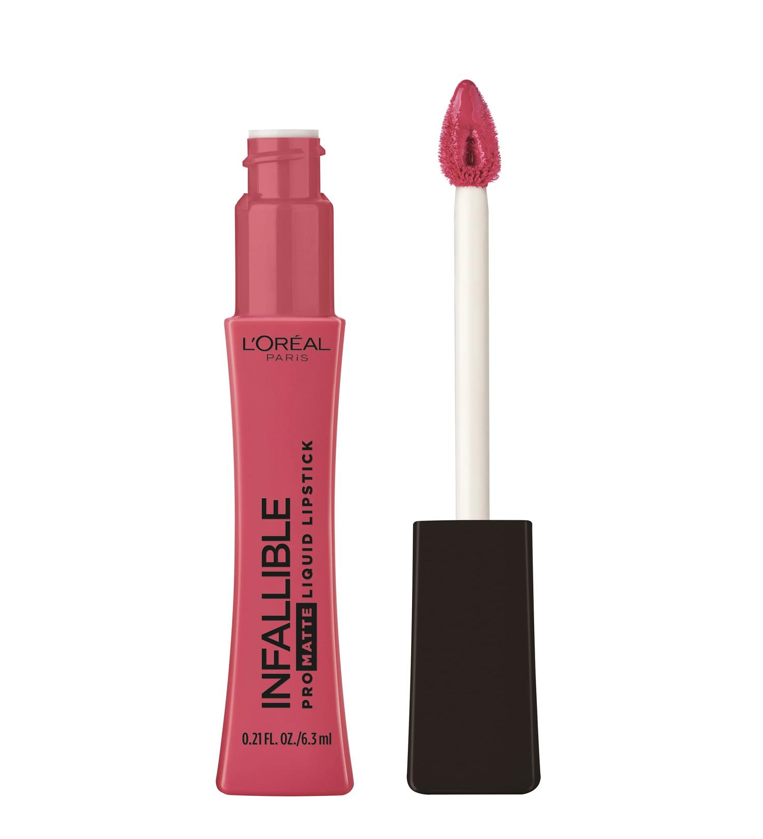 L'Or al Paris Infallible Pro Matte Liquid Lipstick in Pink Soiree - 16HR Wear, Intense Matte Color - 0.21 Fl Oz - Buy Online on GoSupps.com