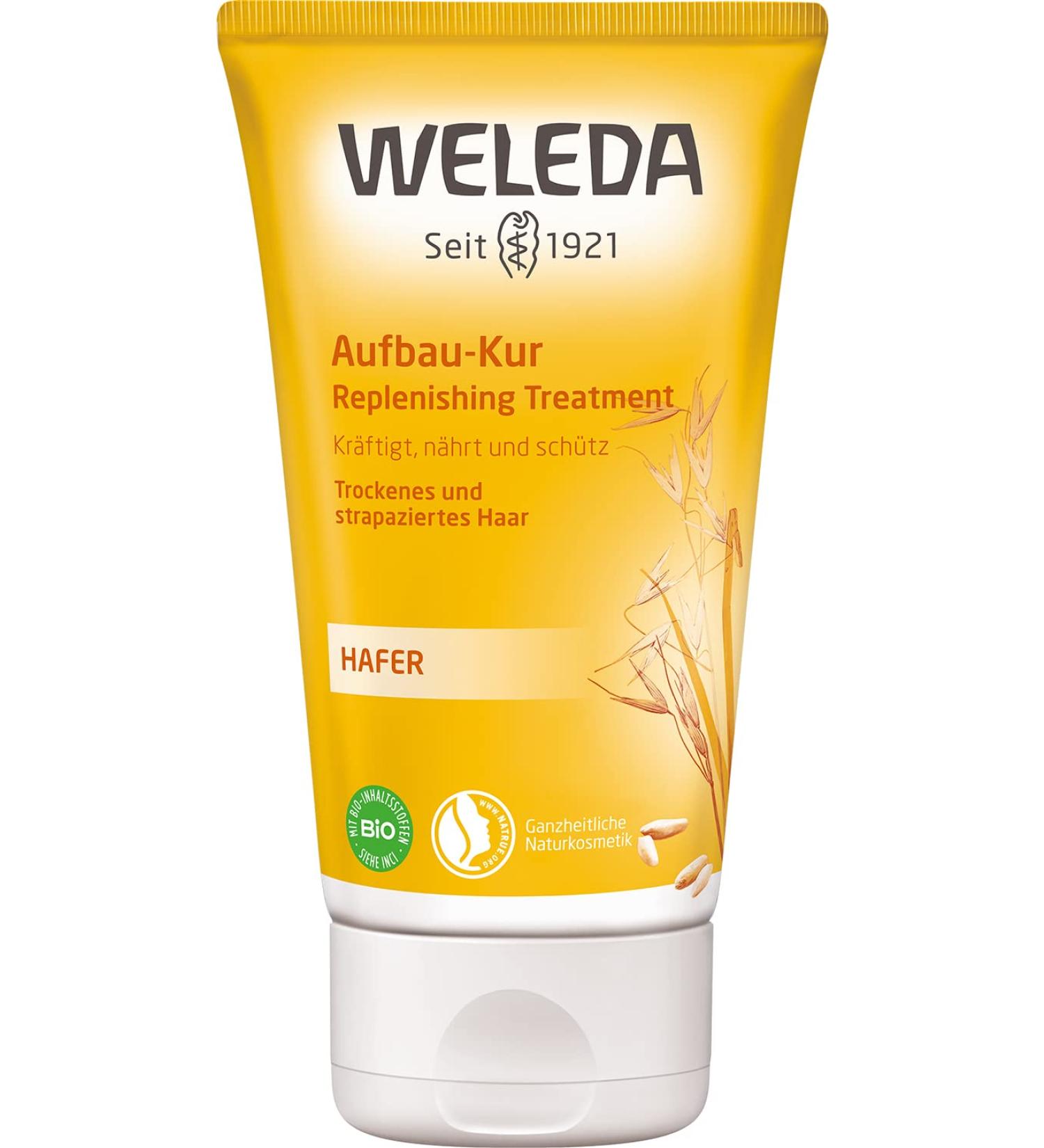 Weleda Bio Hafer Abreubure Curation - Intensive Hair Care for Stressed & Dry Hair | Rinsing Treatment Strengthens Nourishes & Protects | 150 ml - Buy Online on GoSupps.com