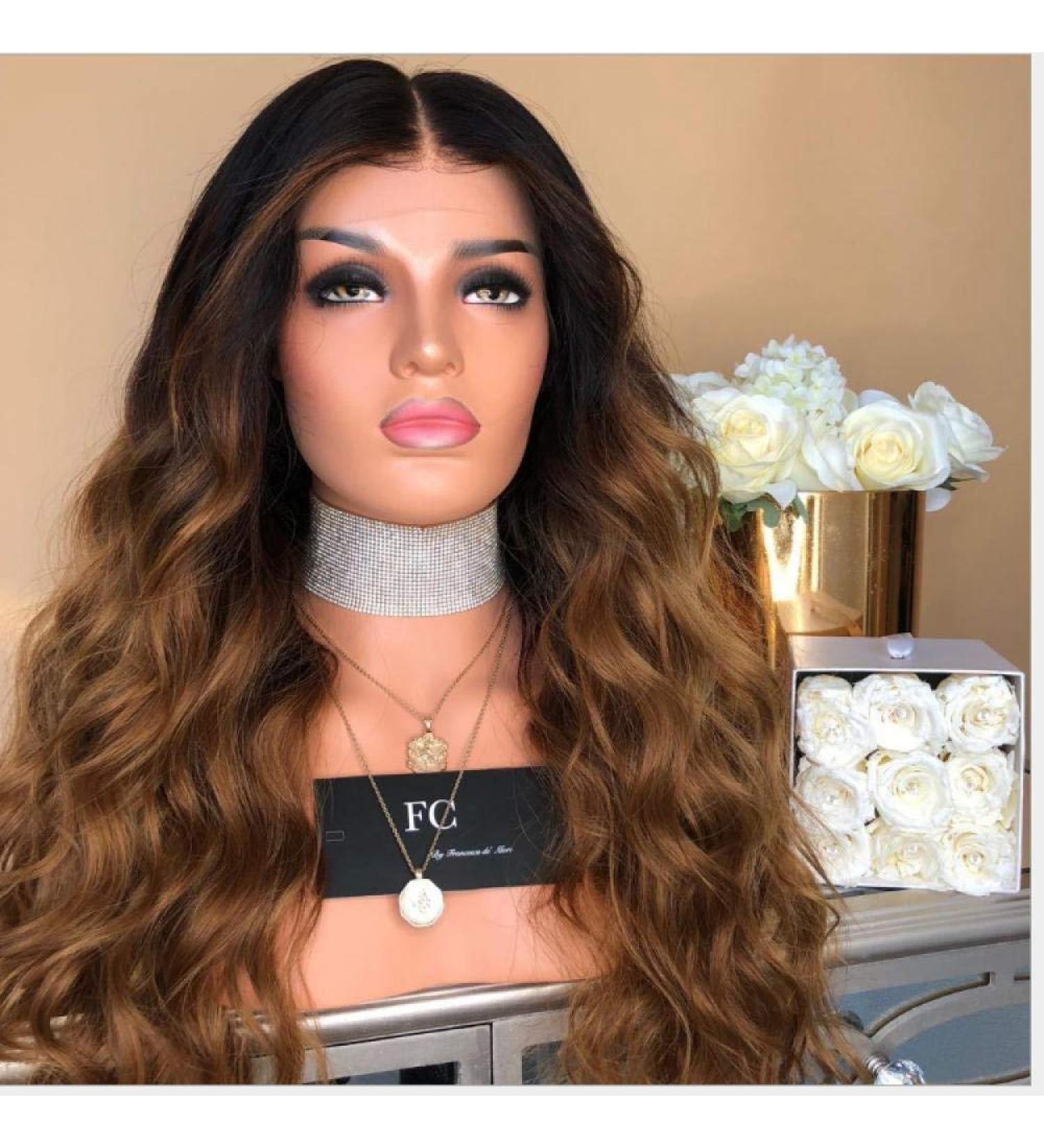 BGHJUE African Brown Long Roll Synthetic Hair Wig for Black Women - Heat Resistant Wigs - Buy Online on GoSupps.com