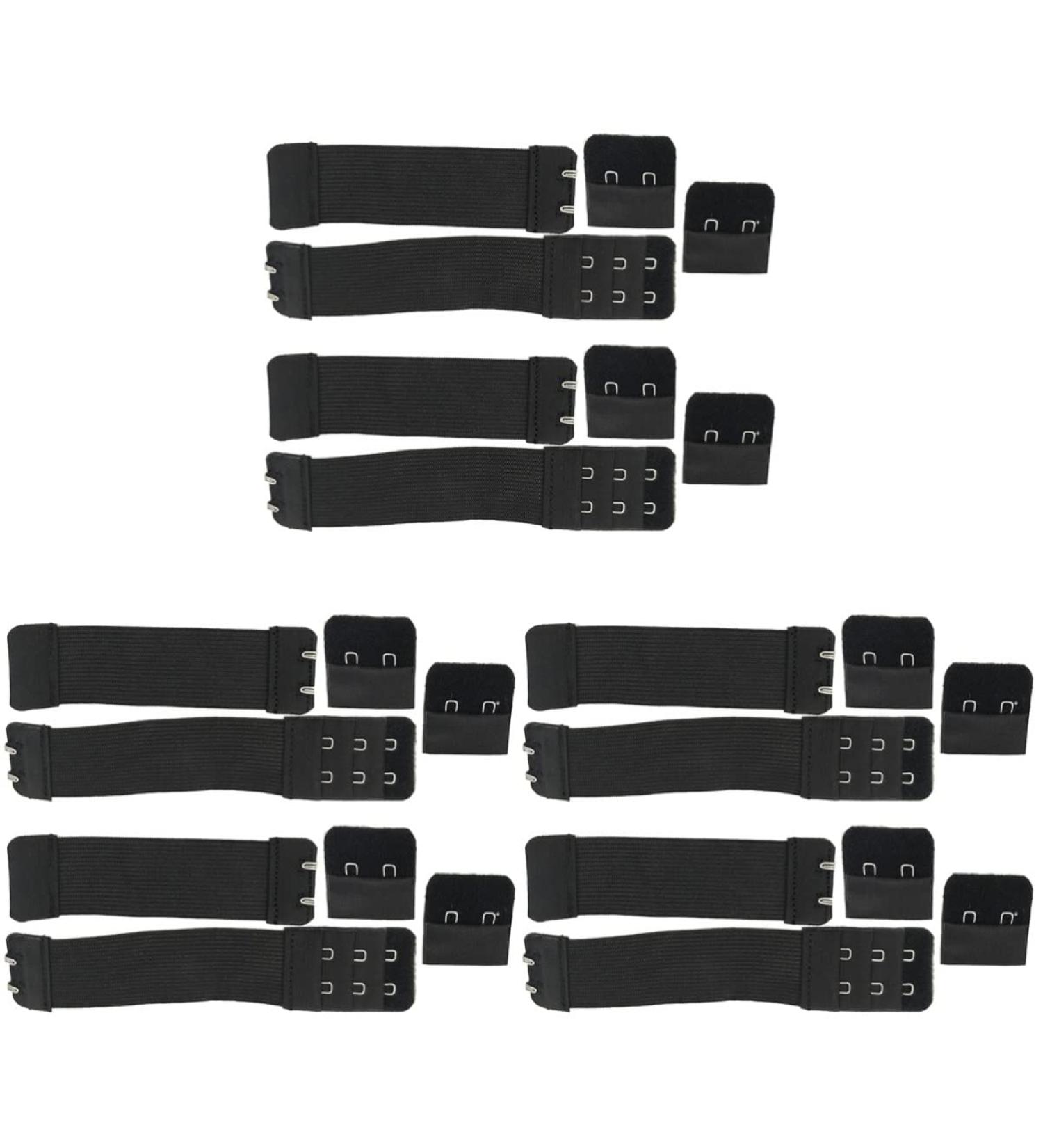 Ciieeo 24-Piece Adjustable Extensions & Wigs Hook Adapter Tapes Comfortable Stretchy Accessories for Women | Size 2x3pcs Black - Buy Online on GoSupps.com