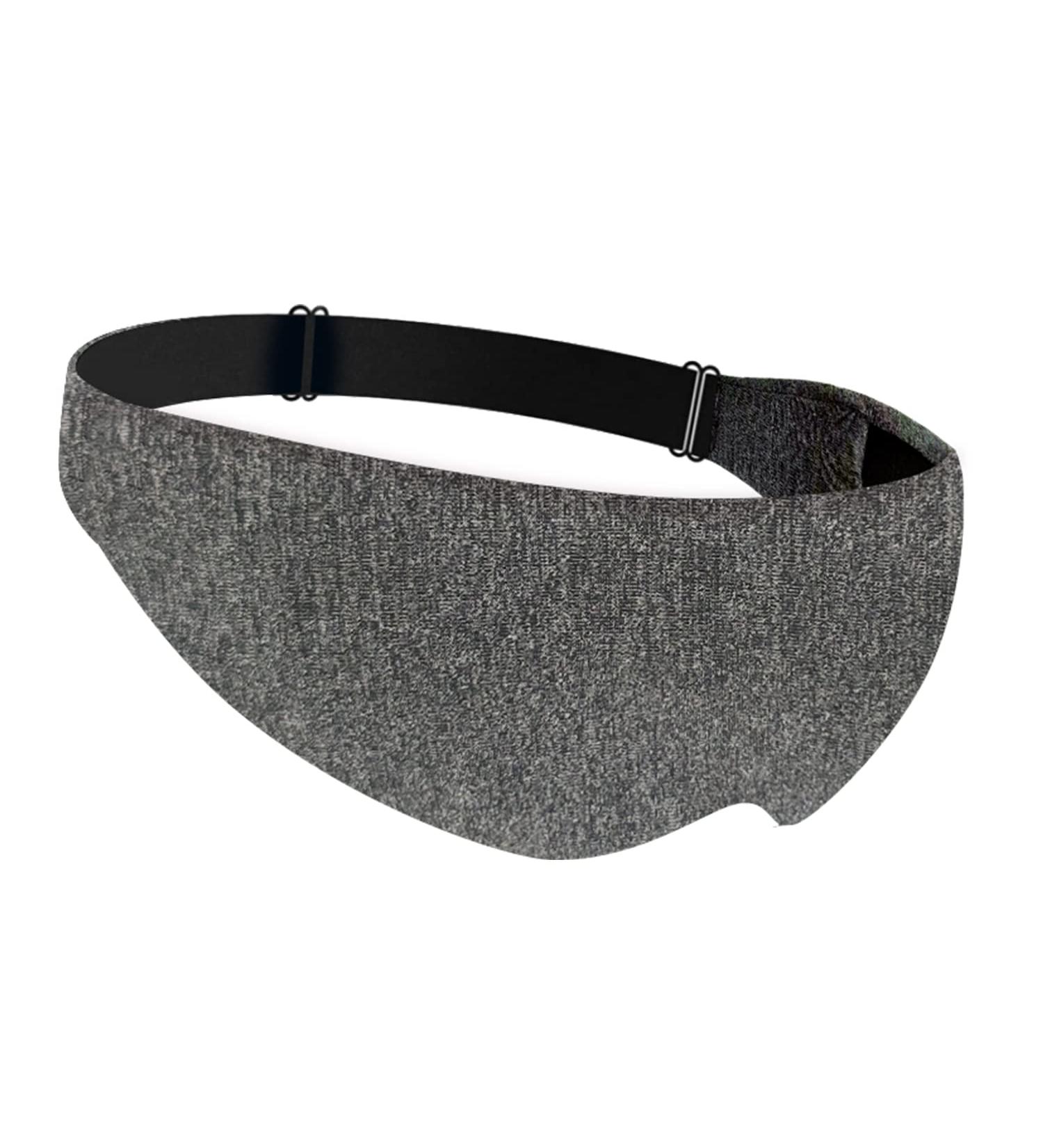 Adjustable Strap Side Sleeping Mask 3D Design | Blackout Blindfold for Men and Women | Relieve Eye Strain | Soft & Comfortable Night Eye Cover | Grey - Buy Online on GoSupps.com