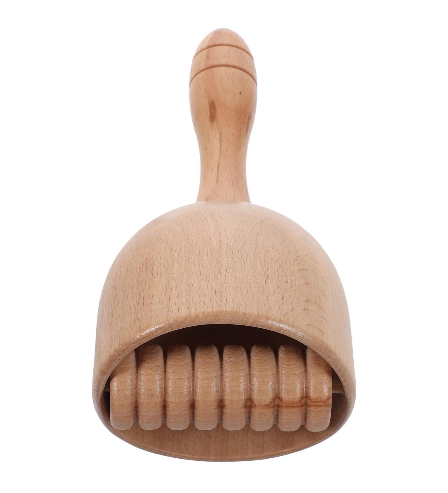 Fomiyes Swedish Wooden Massage Cup - Handheld Wood Therapy Device for Rear Belly & Teeth Relief for Adults - Buy Online on GoSupps.com