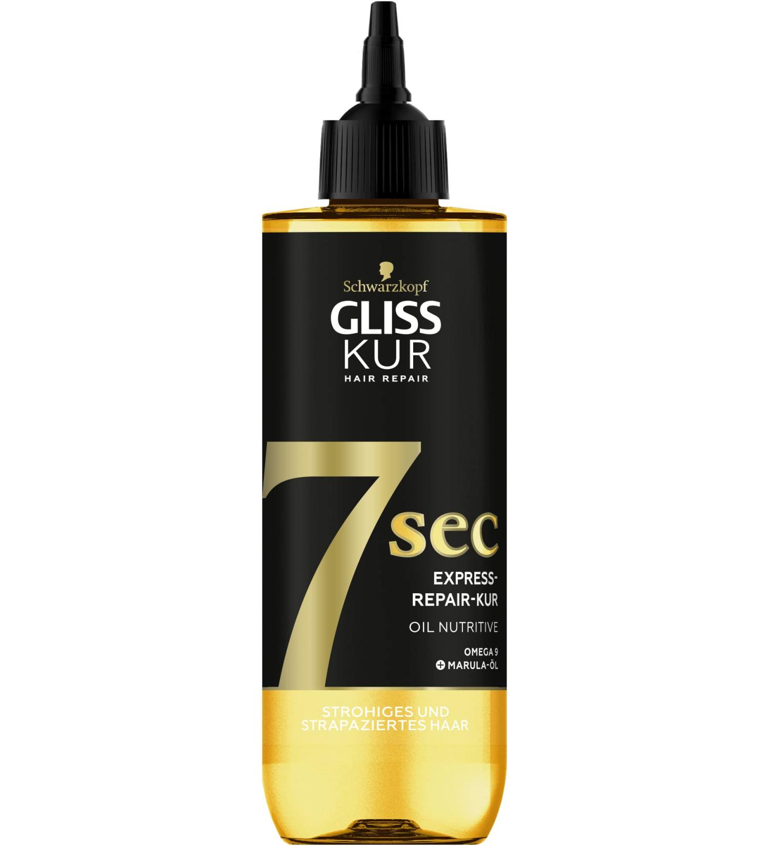 Gliss Kur 7 Sec Express Repair Kur Oil - Hair Treatment for 7x Stronger Less Breakage | 200 ml - International Shipping - Buy Online on GoSupps.com