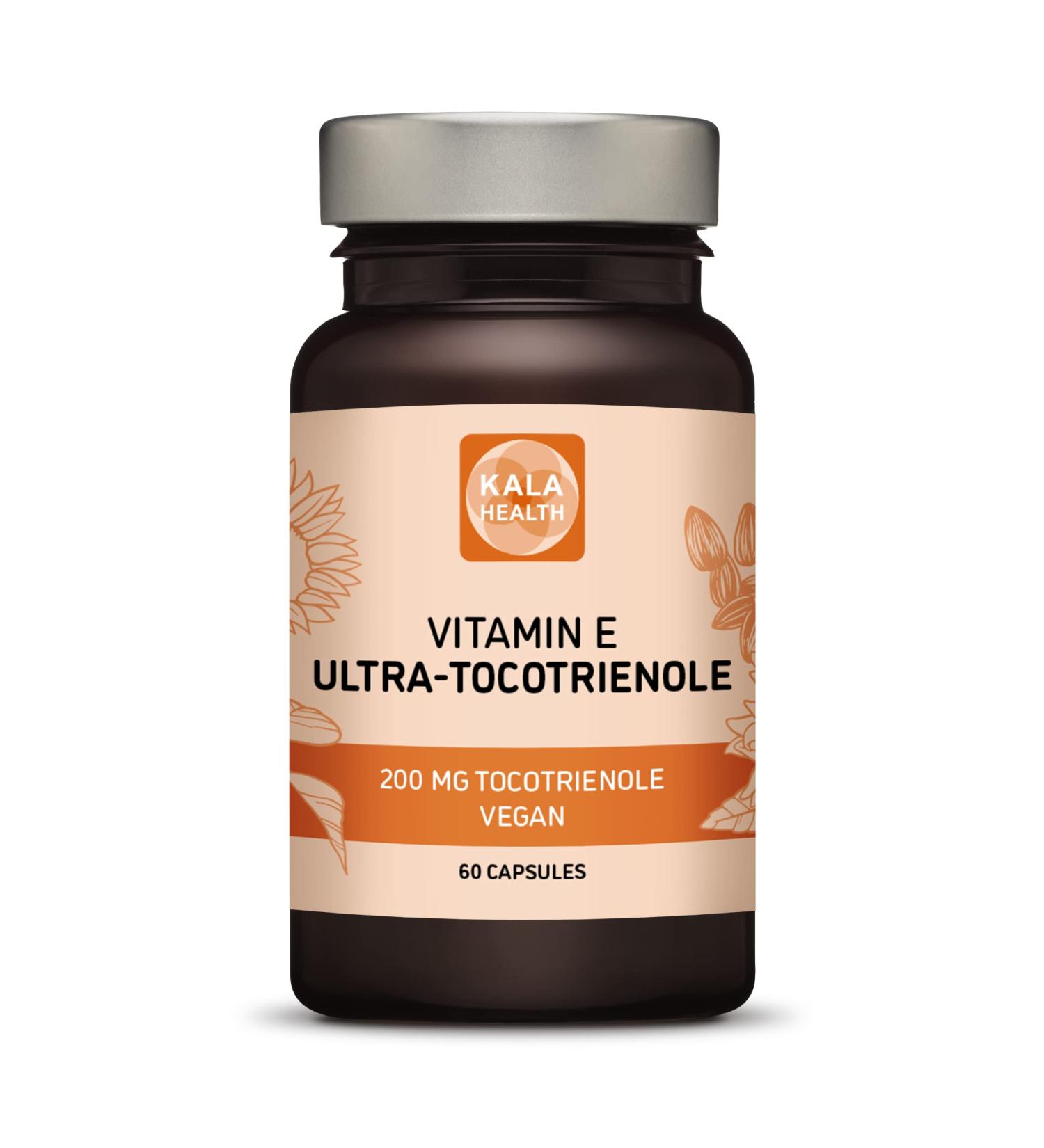 Kala Health Ultra Tocotrienol 200mg - 100% Vegan Vitamin E with All 4 Tocotrienols - No Tocopherol - Buy Online for International Shipping - Buy Online on GoSupps.com
