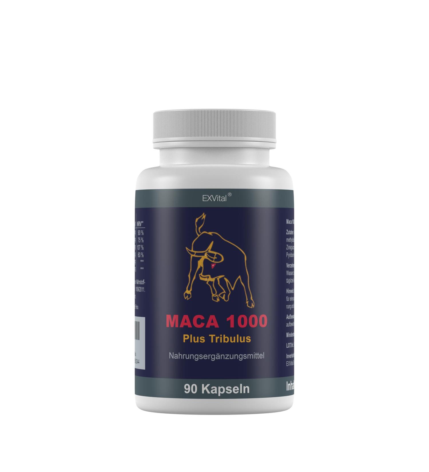 Maca 1000 Plus Tribulus - High Dose 90 Capsules | Premium Quality Maca & Tribulus Blend for Boosting Energy & Vitality - Buy Online on GoSupps.com