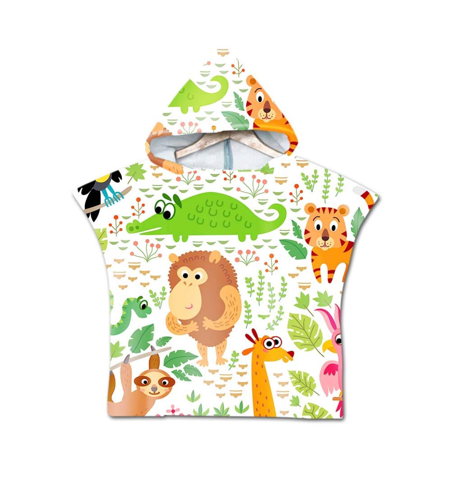 Children's Bathing Towel & Batheponcho | Treer Baby Bathrobe - Hooded Beach Towel for Boys & Girls (60x60cm Giraffe Print) - Buy Online on GoSupps.com