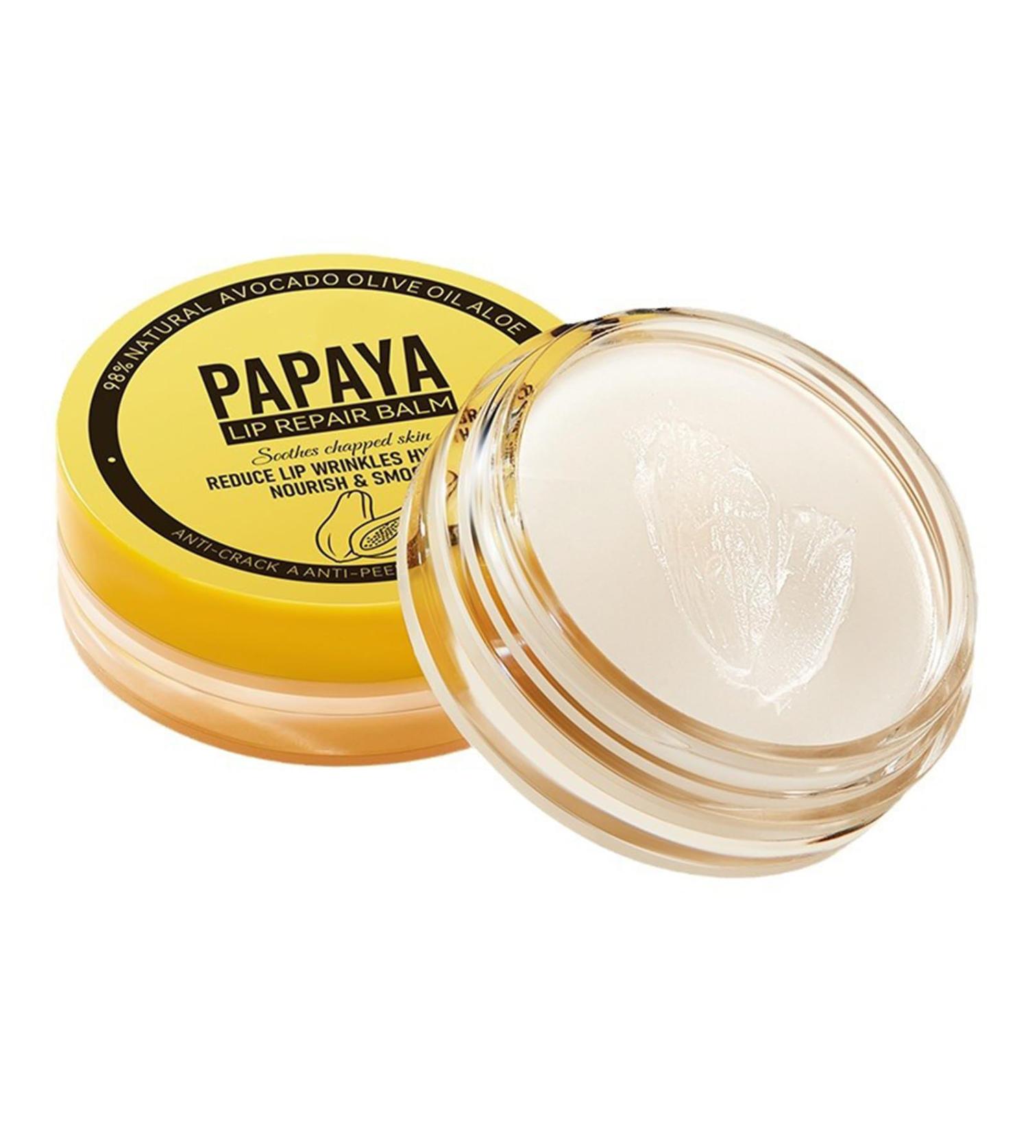 Hydrating Lip Balm for Dry Cracked Lips - Lip Repair Moisturizer Cream with Papaya Extract for Long-Lasting Moisturizing Smoothing and Softening Suitable for Day & Night Use 6g - Buy Online on GoSupps.com