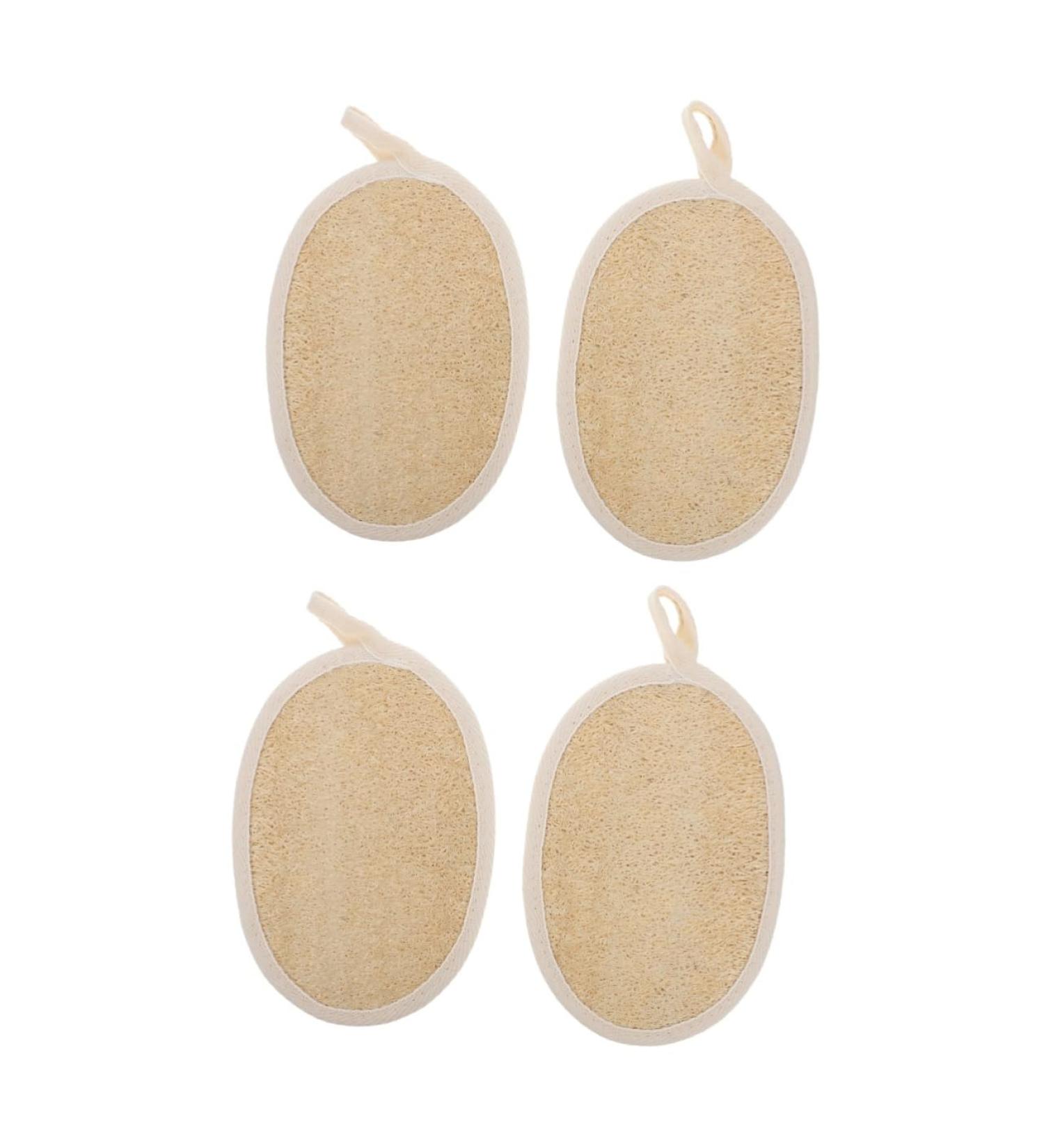 FOMIYES 4 Pcs Natural Loofah Bath Balls - Spa Exfoliating Back Scrubber & Cleaning Tool for Body & Washbasin - Eco-Friendly Bath Products - Buy Online on GoSupps.com