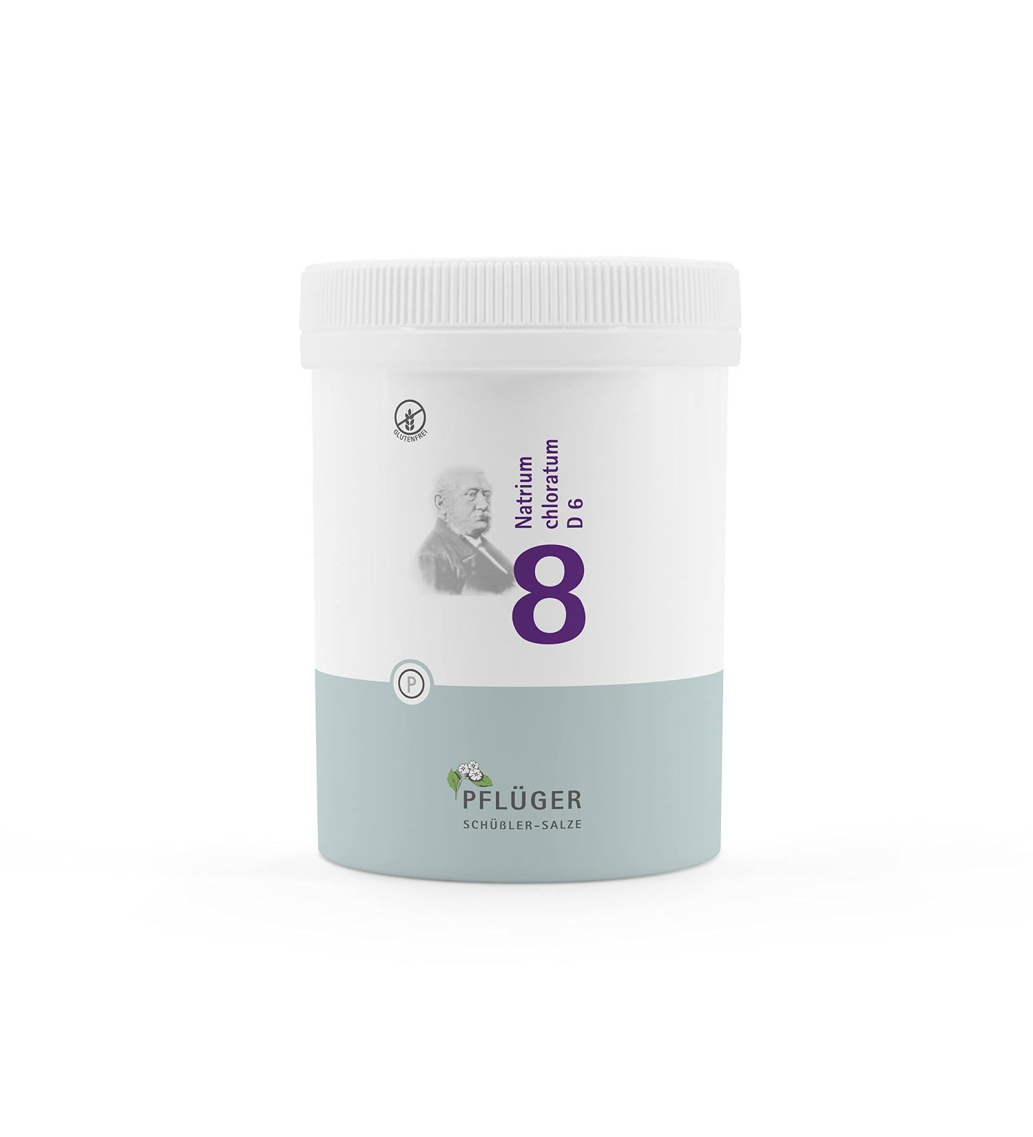 Pfl ger Sch Ãler Salze No. 8 Sodium Chloratum D6 - 1000 Gluten-Free Tasteless Tablets for Liquid Balance | International Shipping - Buy Online on GoSupps.com