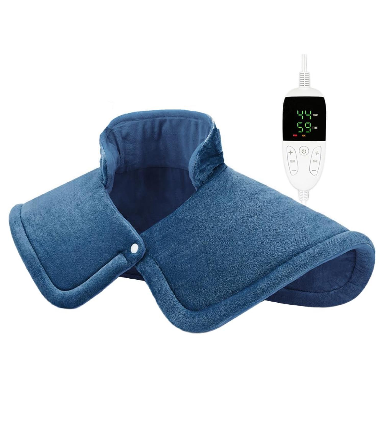 Electric Shoulder Heating Pillows | Weighted Neck Warmer with 5 Heat Levels & 4 Timers | Ideal for Men Women & Seniors | 55 x 48 cm - Buy Online on GoSupps.com