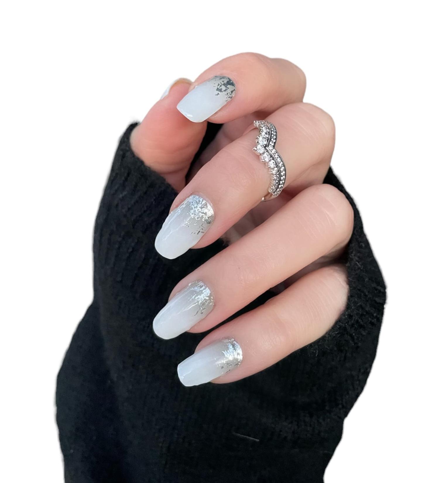 Zaubern gel4Home Nail Foils - 16 Metallic Grey Nail Wraps for Stunning Manicures | International Shipping Available - Buy Online on GoSupps.com