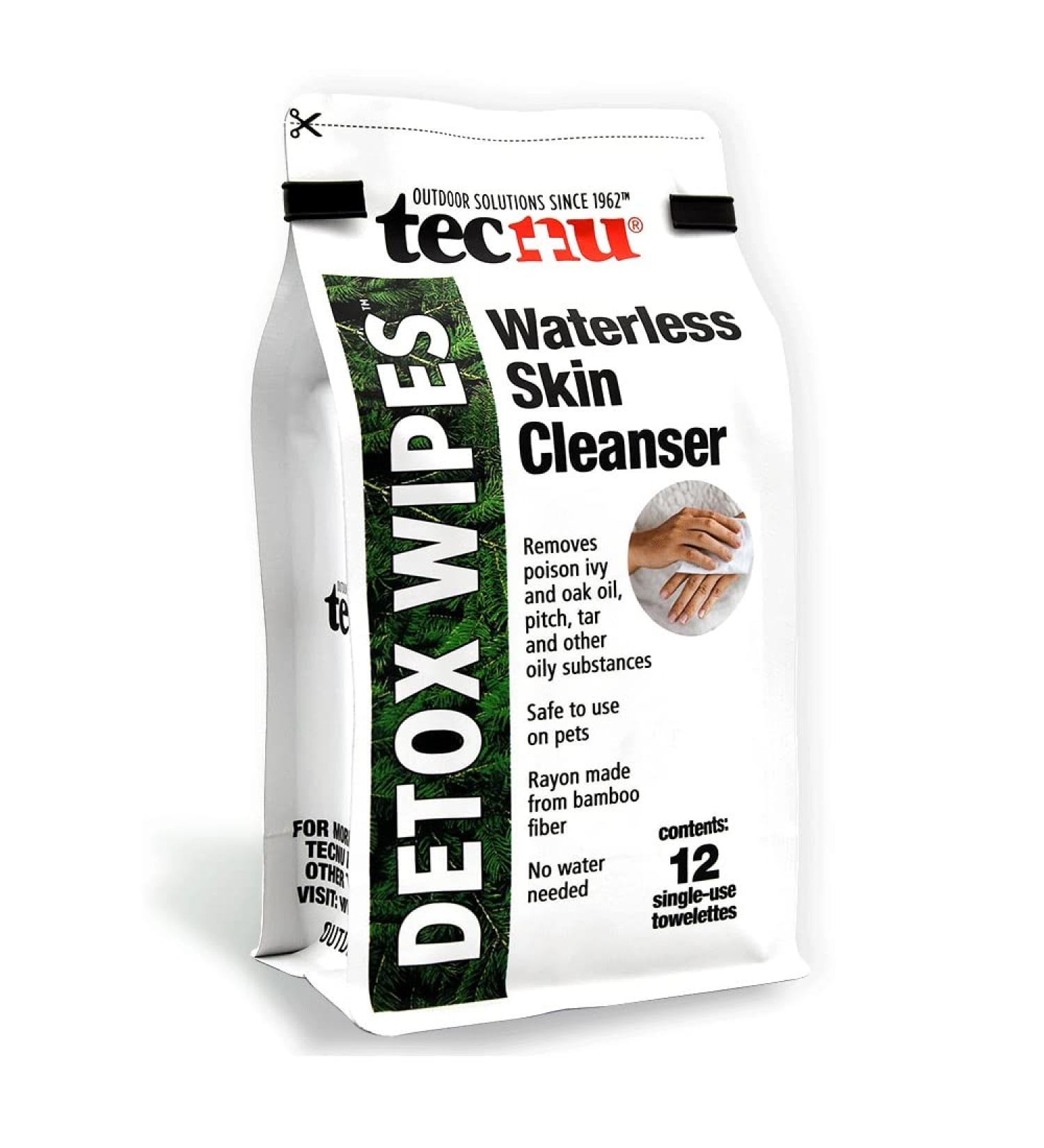 Tecnu Detox Wipes - Large Poison Ivy Wipes (12 Count) | Remove Rash-Causing Oil, Waterless Formula for Poison Oak & Sumac - Buy Online on GoSupps.com