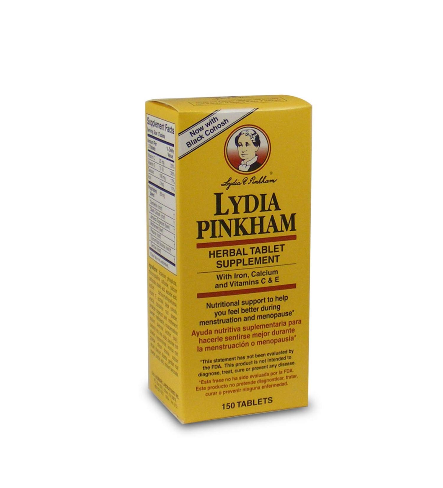 Lydia Pinkham Herbal Supplement Tablets - Menstrual & Menopause Support - 150 Count - Buy Online on GoSupps.com