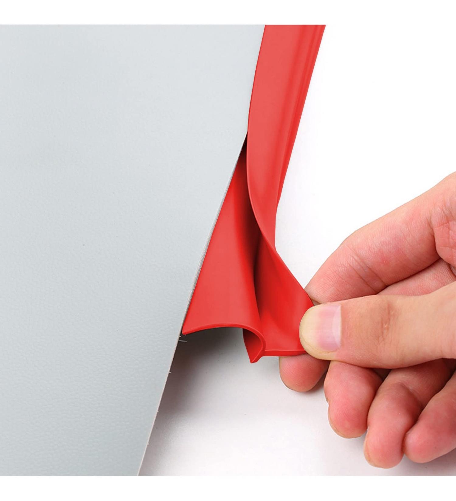 Red PVC Edge Trim - Self-Adhesive Carpet Edging Protector for Floor Mats & Rugs | 1m/3.3ft Length - Buy Online on GoSupps.com
