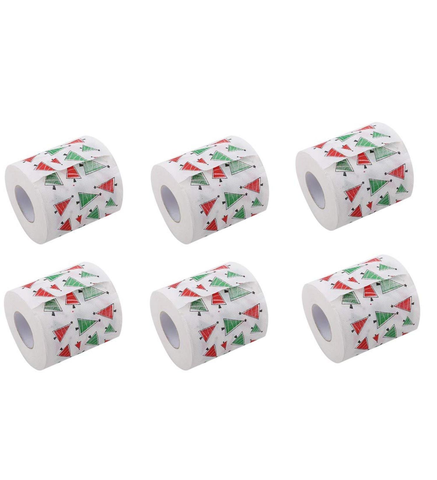 Merry Christmas Toilet Paper Highly Collectible Novelty Paper Towels Funny Gag Gift for Christmas Stocking Stuffers Party Favors 1 - 10pcs