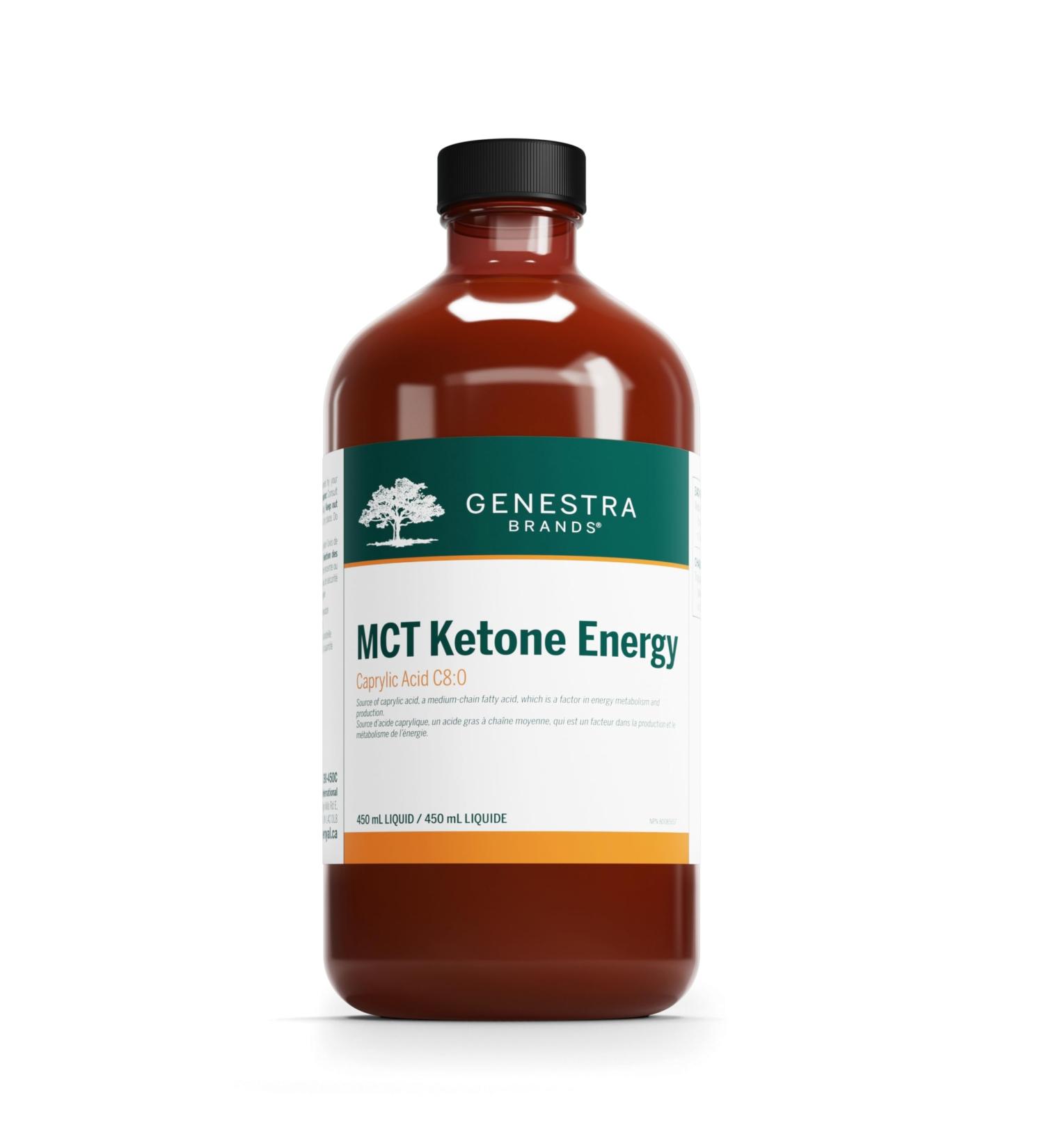 Genestra Brands - MCT Ketone Energy - Caprylic Acid Supplement to Support Ketone Energy Metabolism and Production - 450 ml Liquid - Buy Online on GoSupps.com