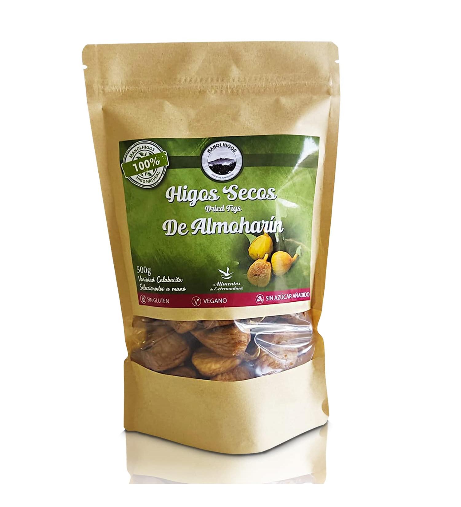 Manolhigos higos de Almohar n Manolfigues | Whole Dried Figs | Pillow Figs | 500 grams | Dried Fruit | 100% Natural Figs | Flourless | No Added Sugars | Vegan Vegetarian Celiac | Hand-Selected - Buy Online on GoSupps.com