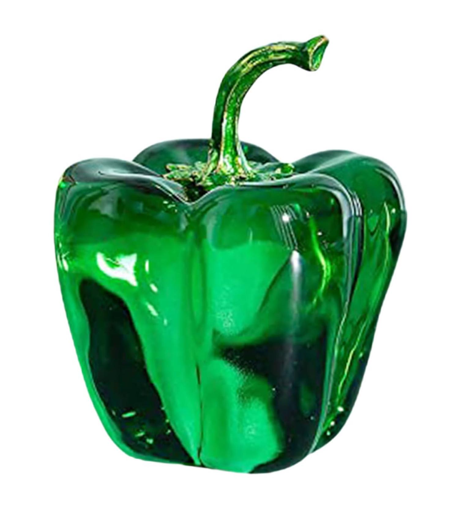 Alipis Office Decor Decorations for Home Crystal Figurines Living Room Chili Vegetable Household Fake Fruit Green 6.3x4.5cm - Buy Online on GoSupps.com