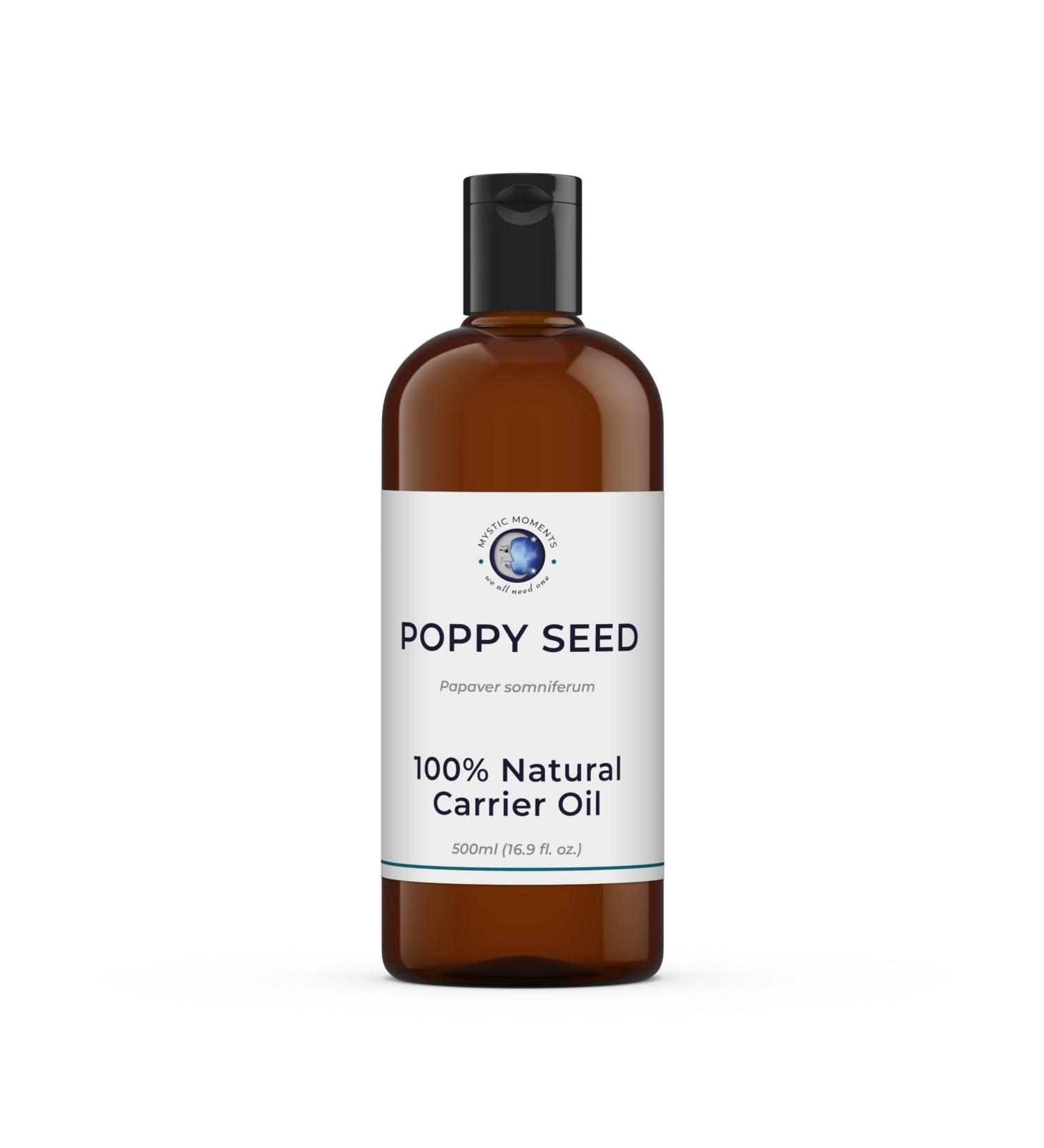 Mystic Moments |Mohn -Sameniertr fl l 1 liter - pure and natural oil Perfect for hair face nails aromatherapy massage and oil dilution vegan GMO